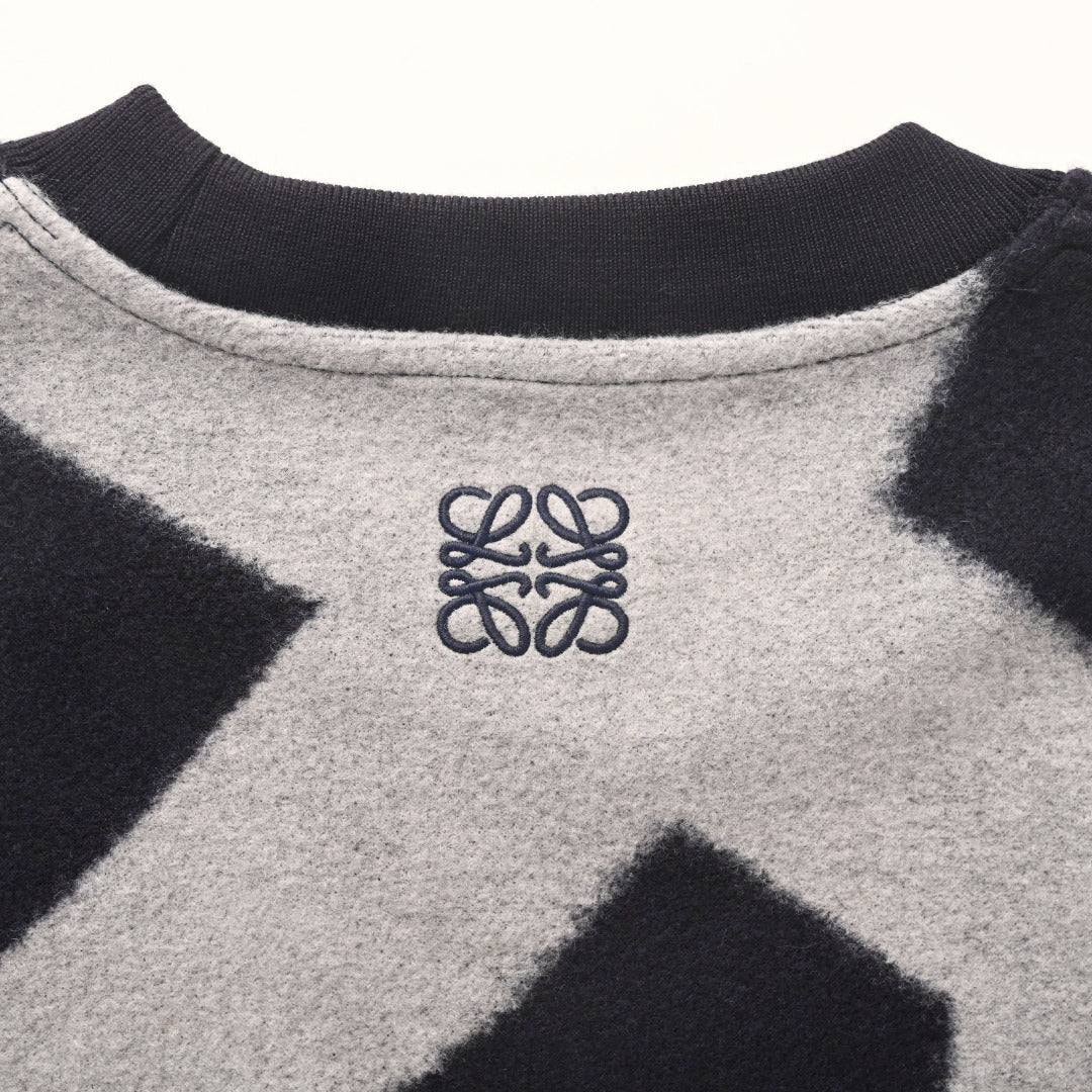 Anagram Jacquard Sweater Navy / Grey