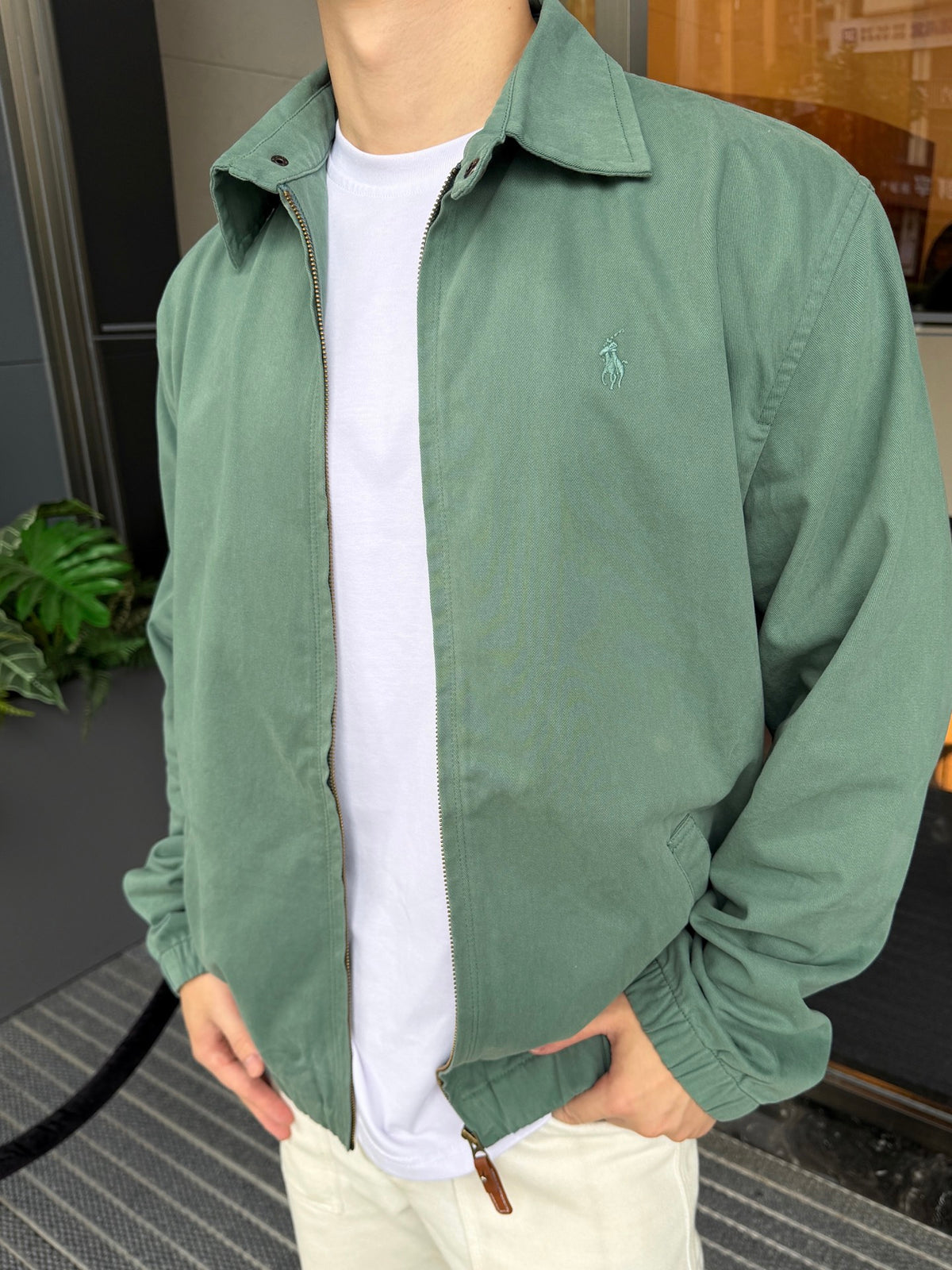 Bayport Cotton-Poplin Jacket Sage Green