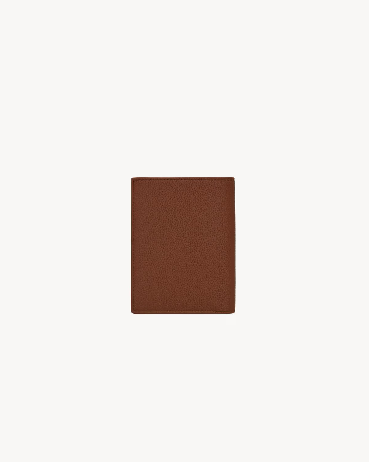 Saint Laurent Tiny Cassandre Credit Card Wallet in Grained Leather