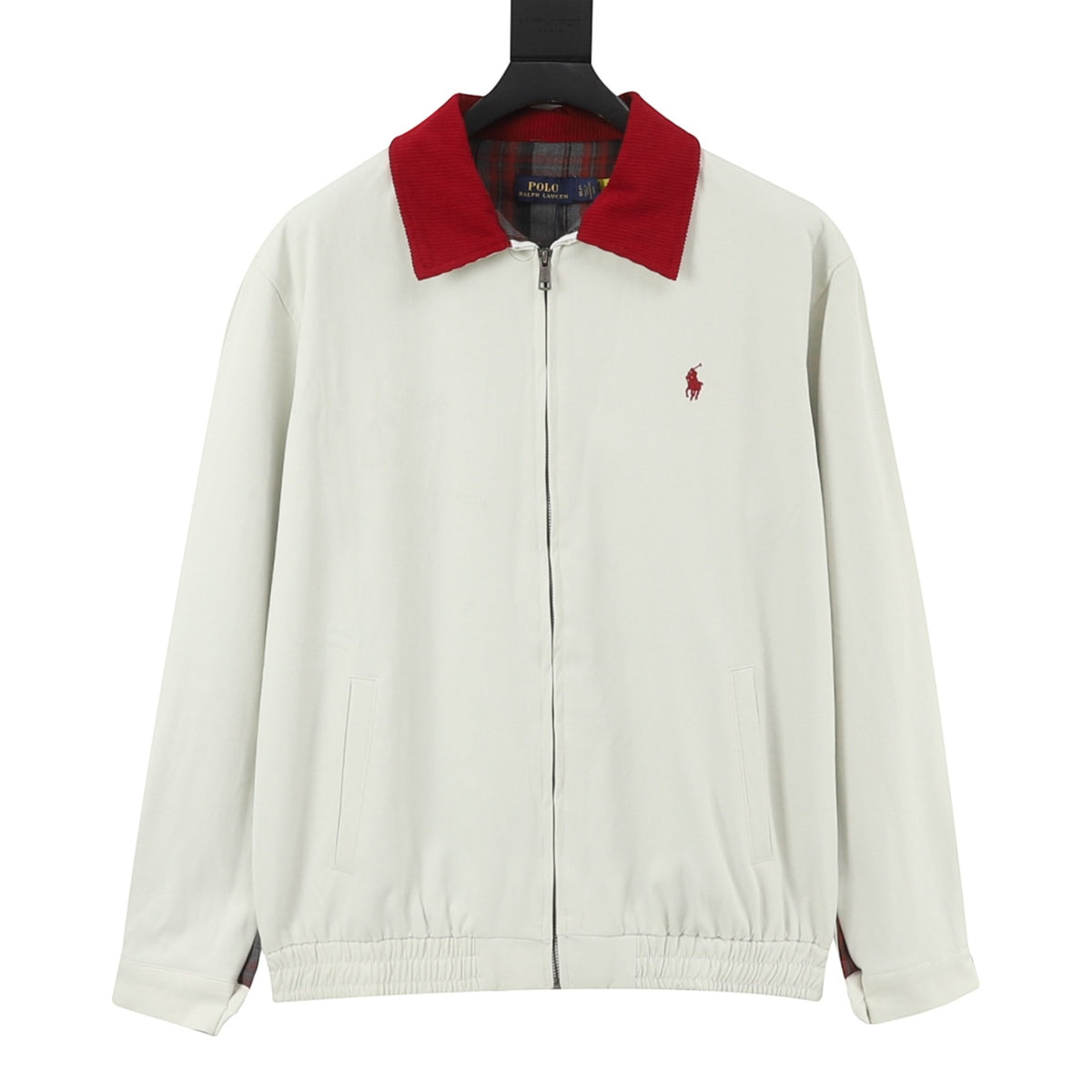 Contrast Collar Windbreaker Cream
