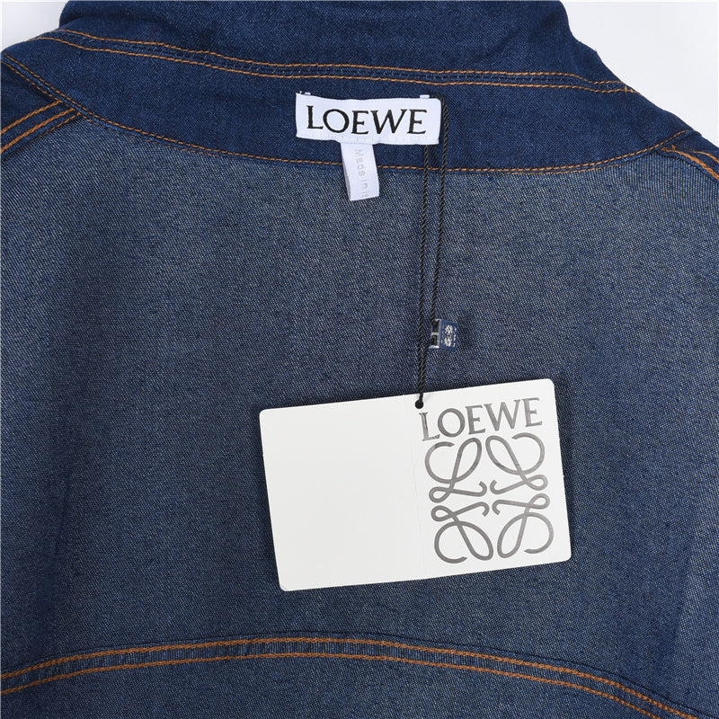 Anagram-Appliqué Chambray Blue