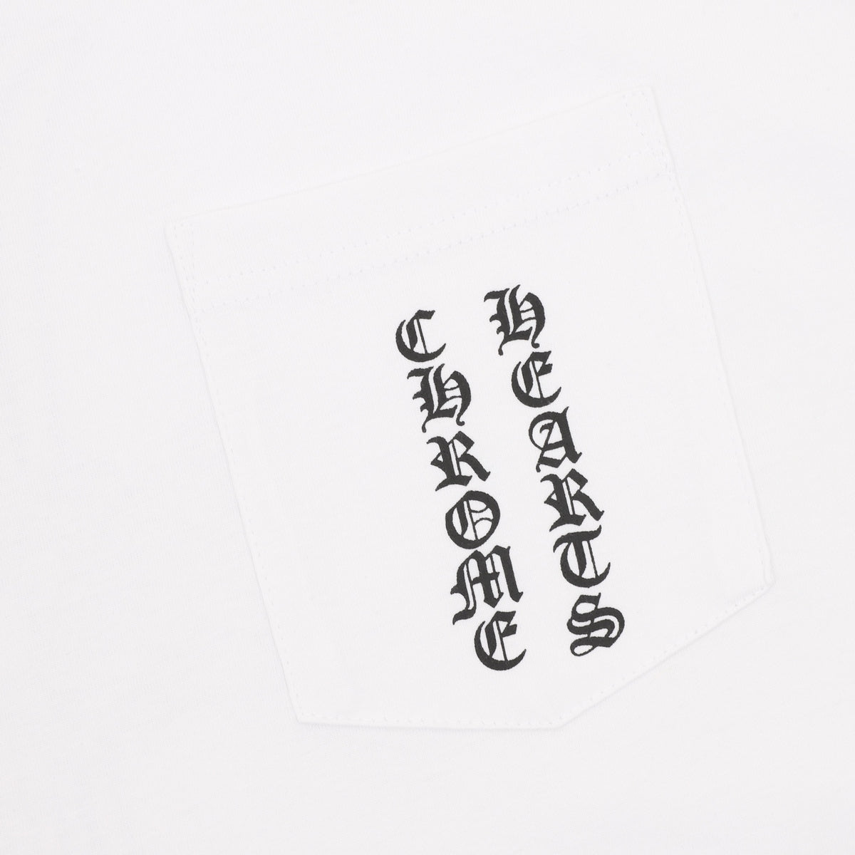 Logo-Print Long Sleeve Pocket T-Shirt White