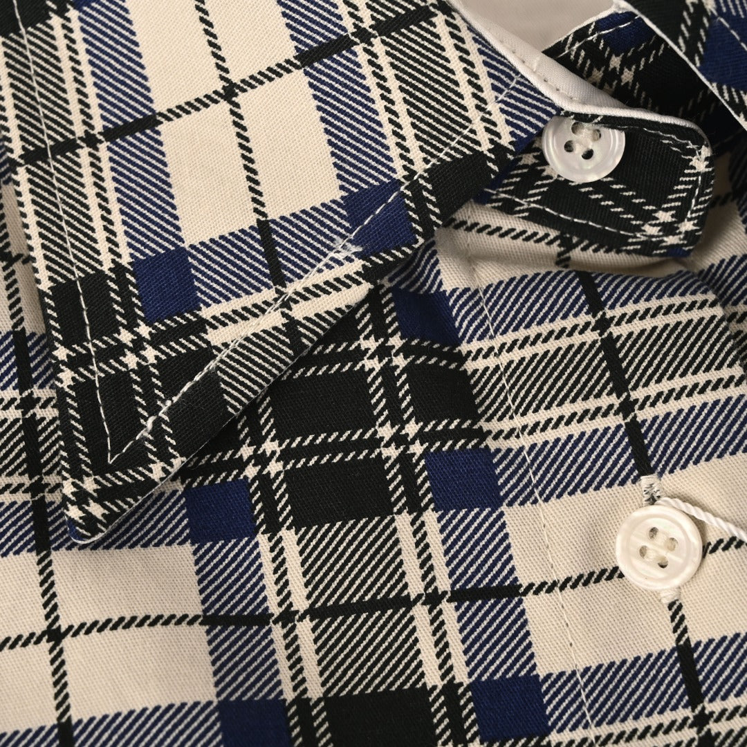 Reversible Plaid Check Black & White