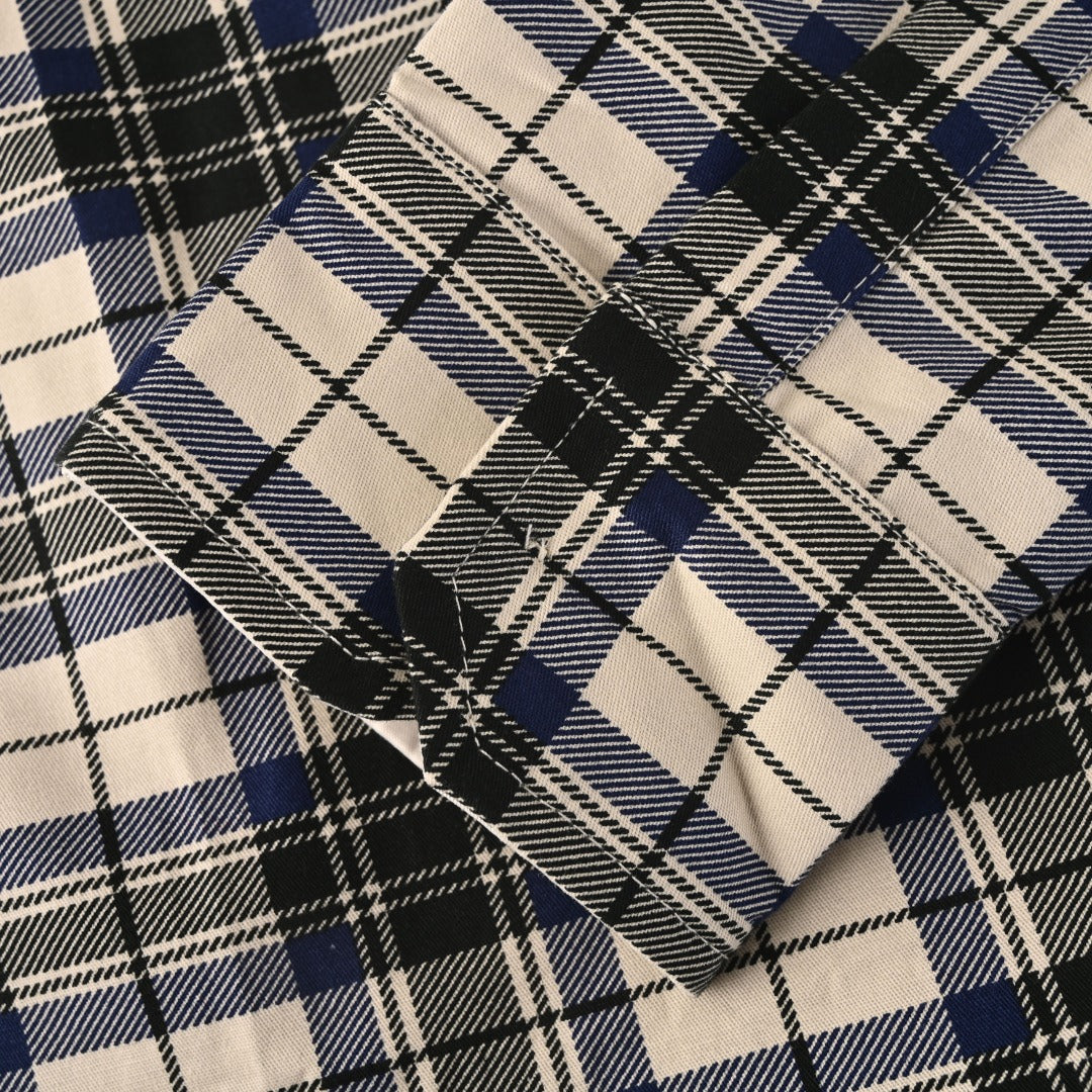 Reversible Plaid Check Black & White