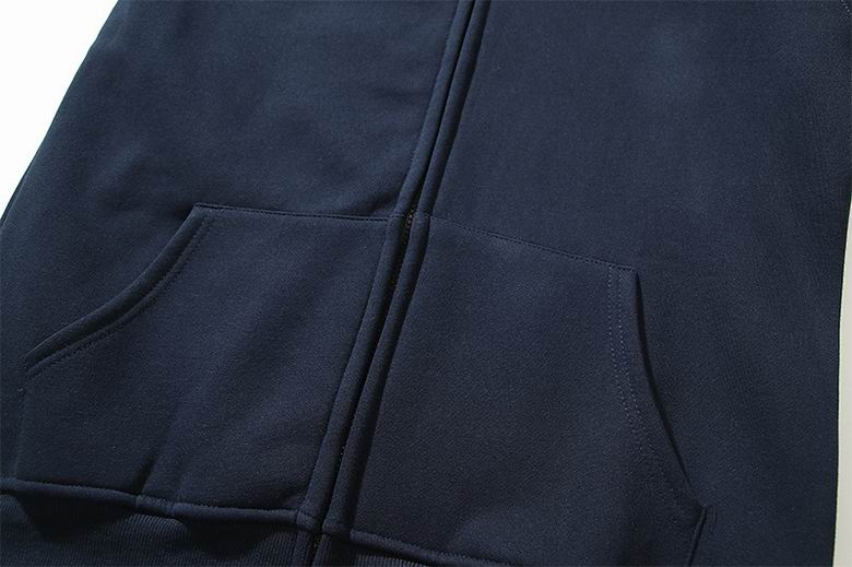Raglan Full-Zip Hoodie Dark Navy Blue