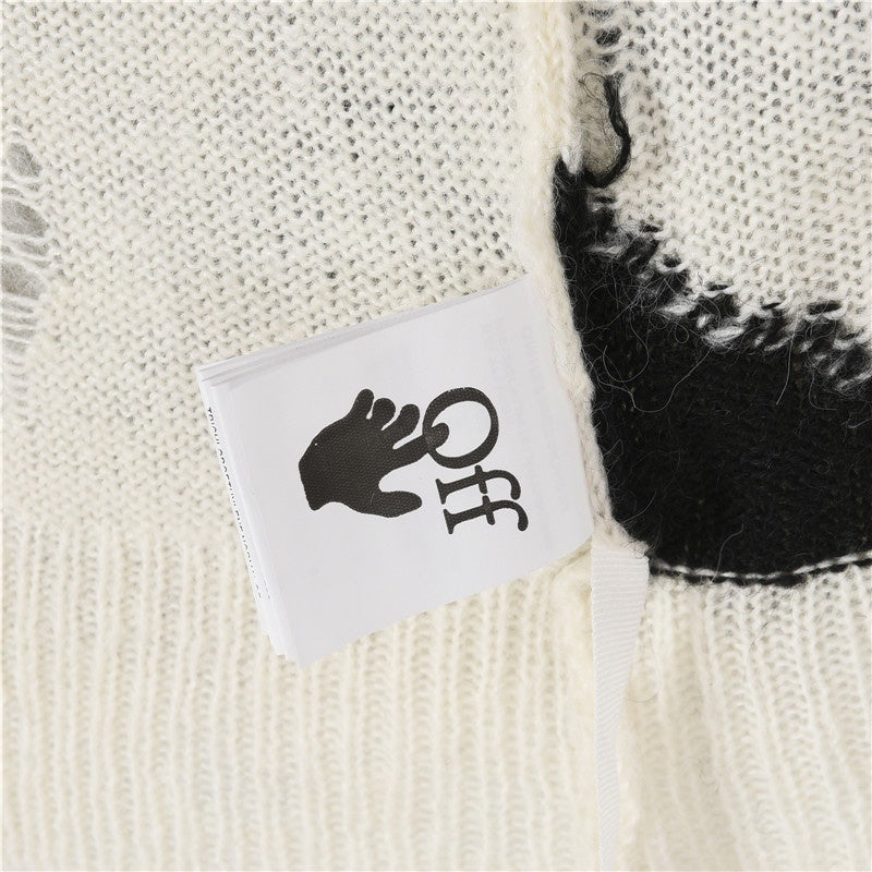 Diag Mohair Black & White