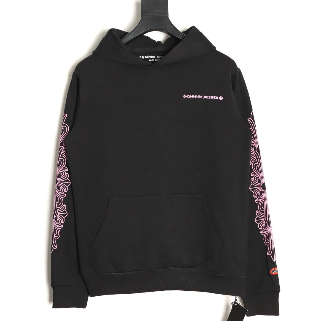x Matty Boy Pink Floral Hoodie Black