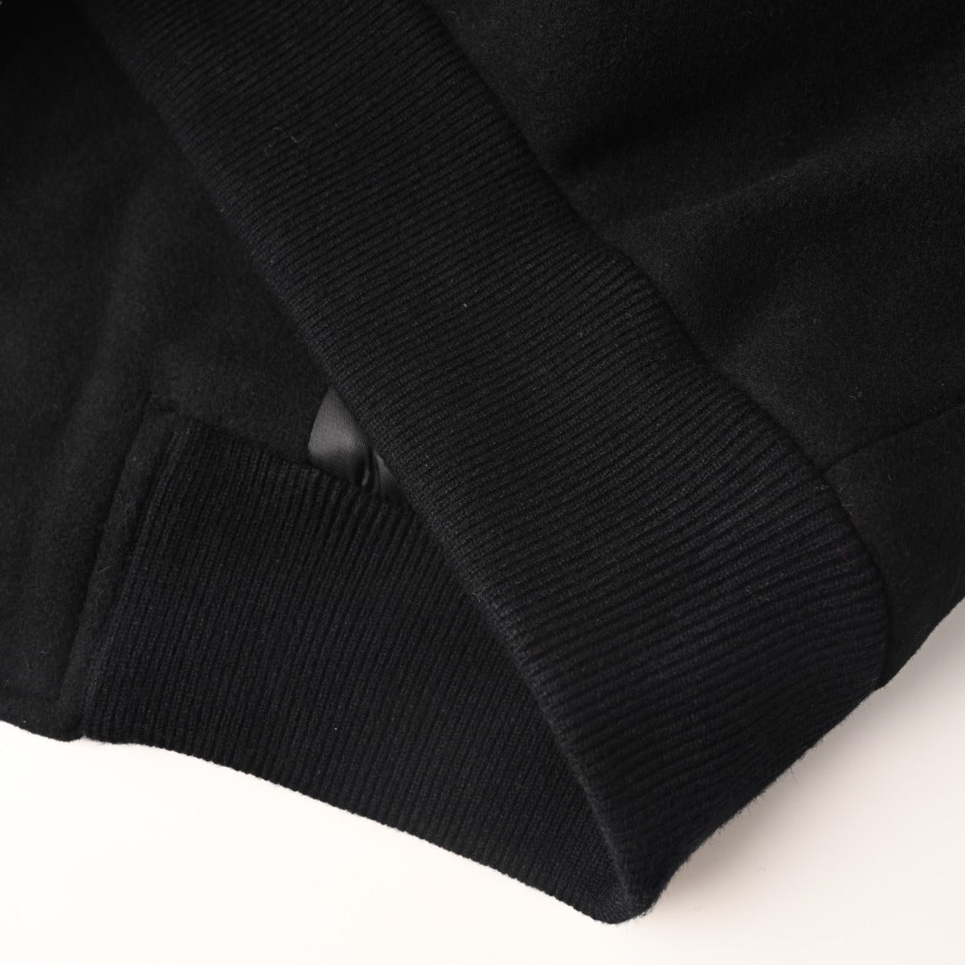 Teddy Double-Face Wool Black