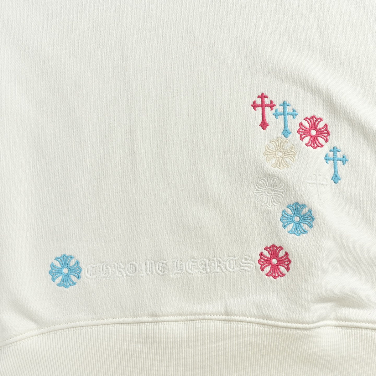 Multicolor Cross Crewneck Sweatshirt White