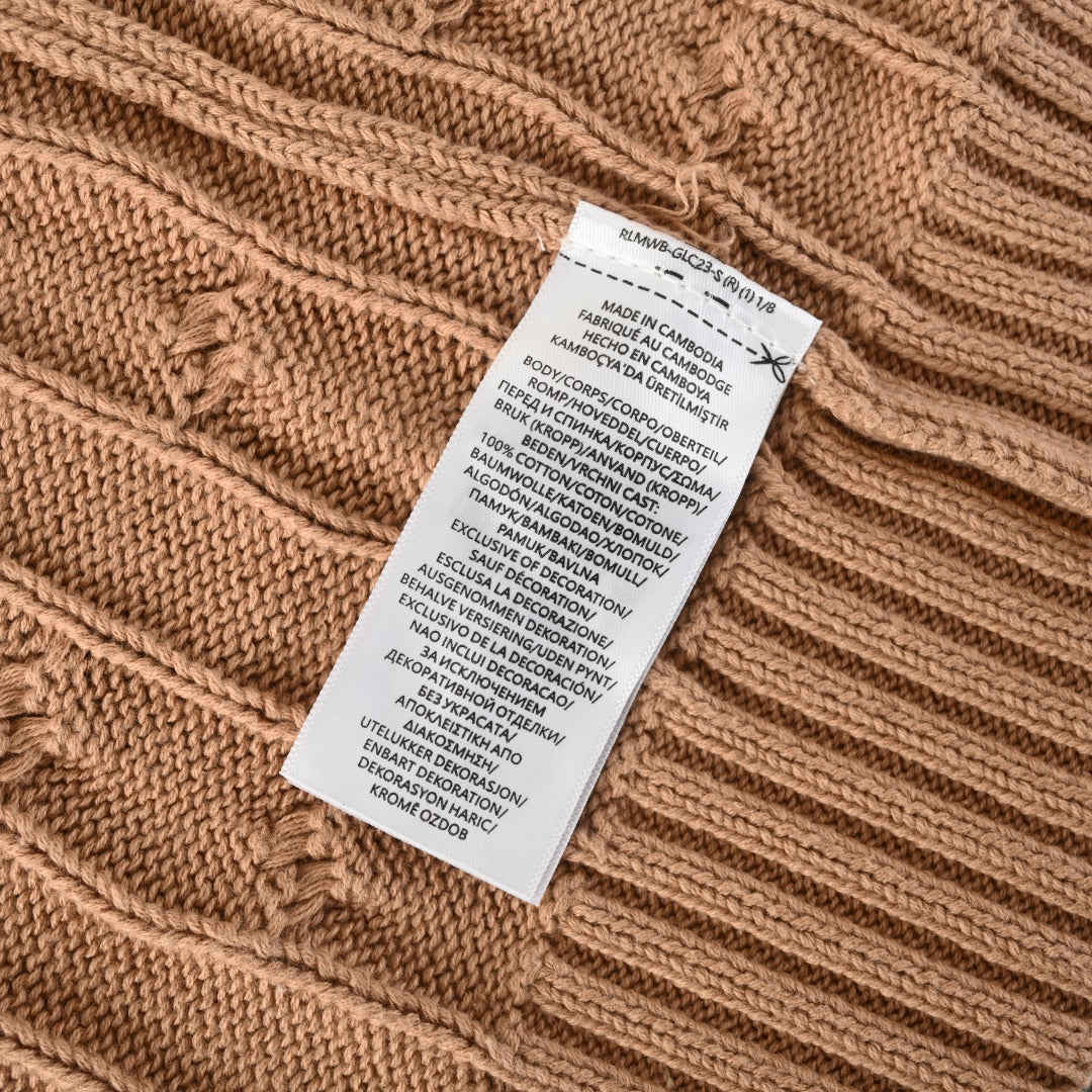 Cable-Knit Cotton Full-Zip Sweater Camel