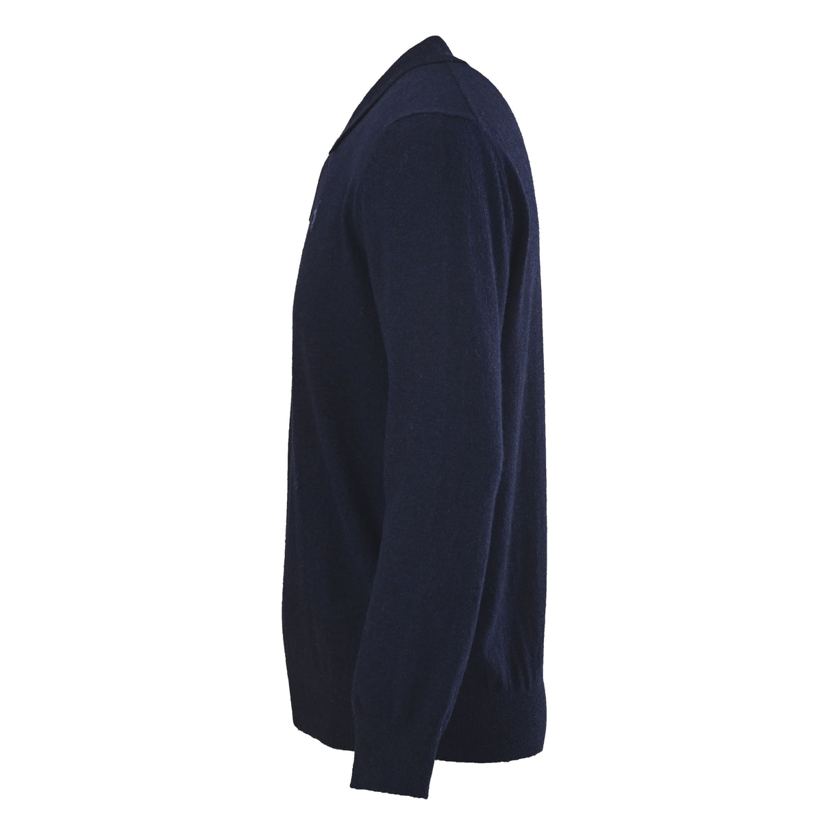 Long-Sleeve Knit Polo Hunter Navy