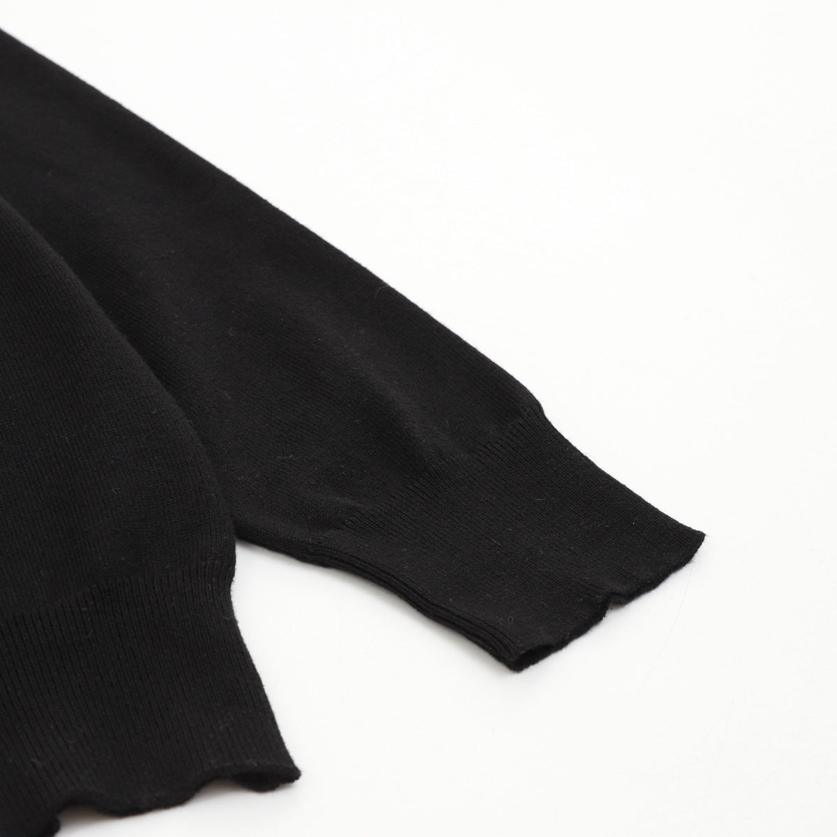 Long-Sleeve Knit Polo Black