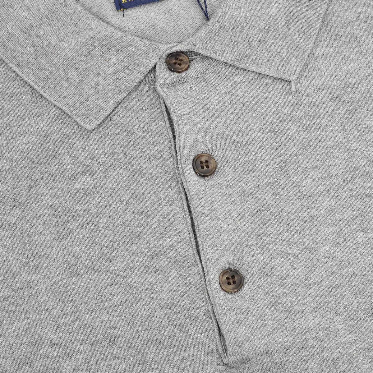 Cotton Polo-Collar Jumper Andover Heather