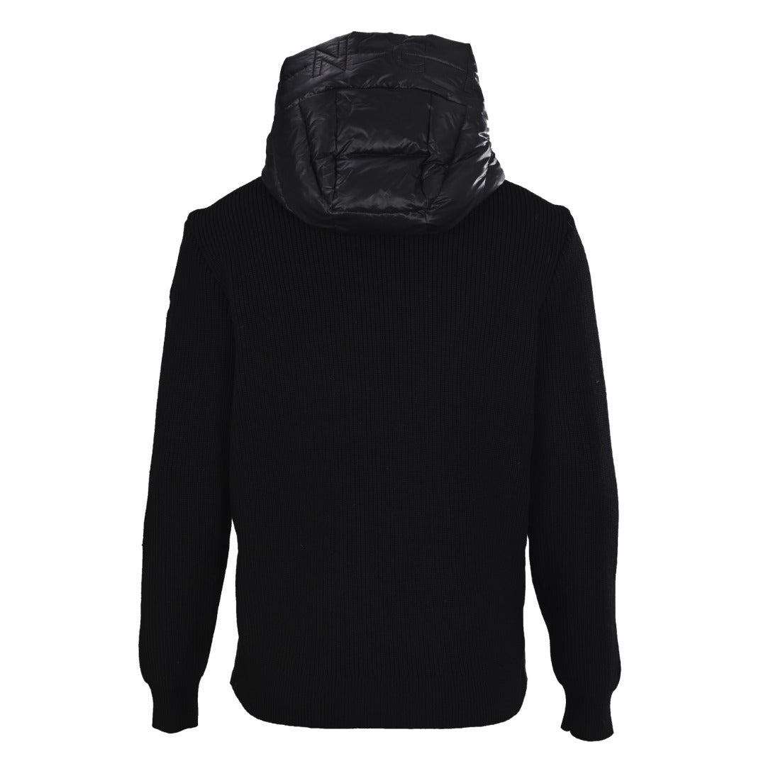 Padded Wool Zip-Up Black
