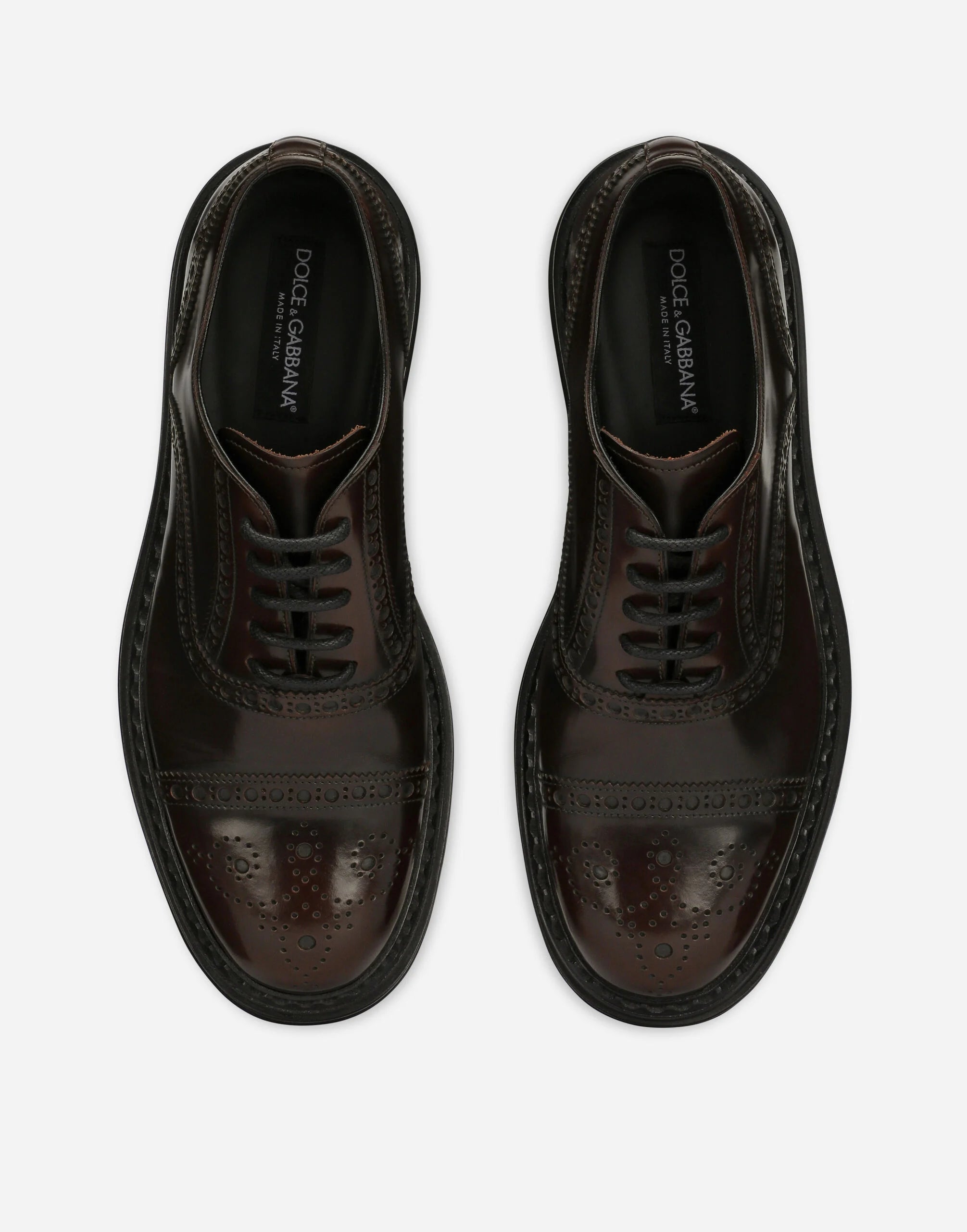 Brushed Calfskin Oxfords in Brown
