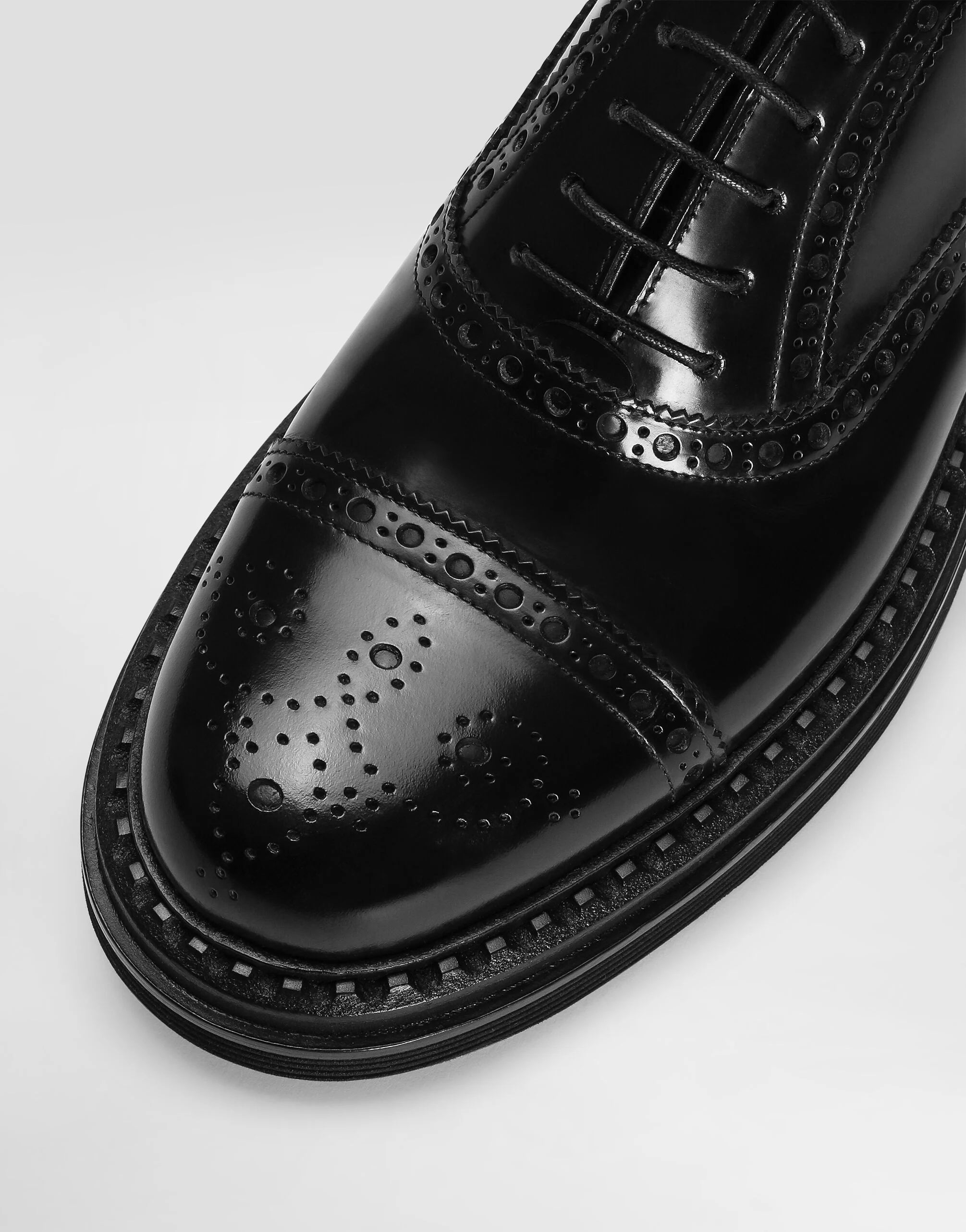 Brushed Calfskin Oxfords in Black