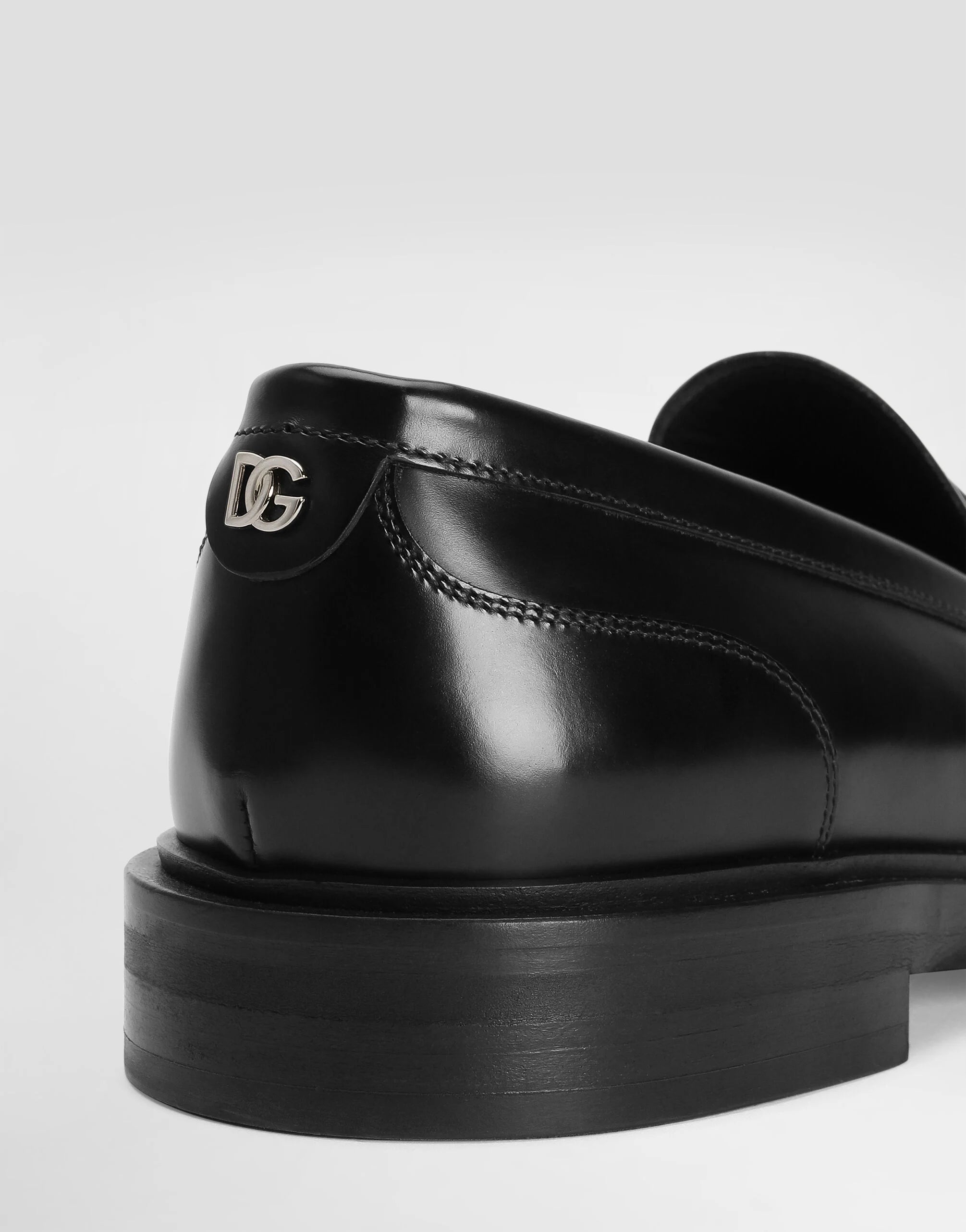 Brushed Calfskin Loafers in Black