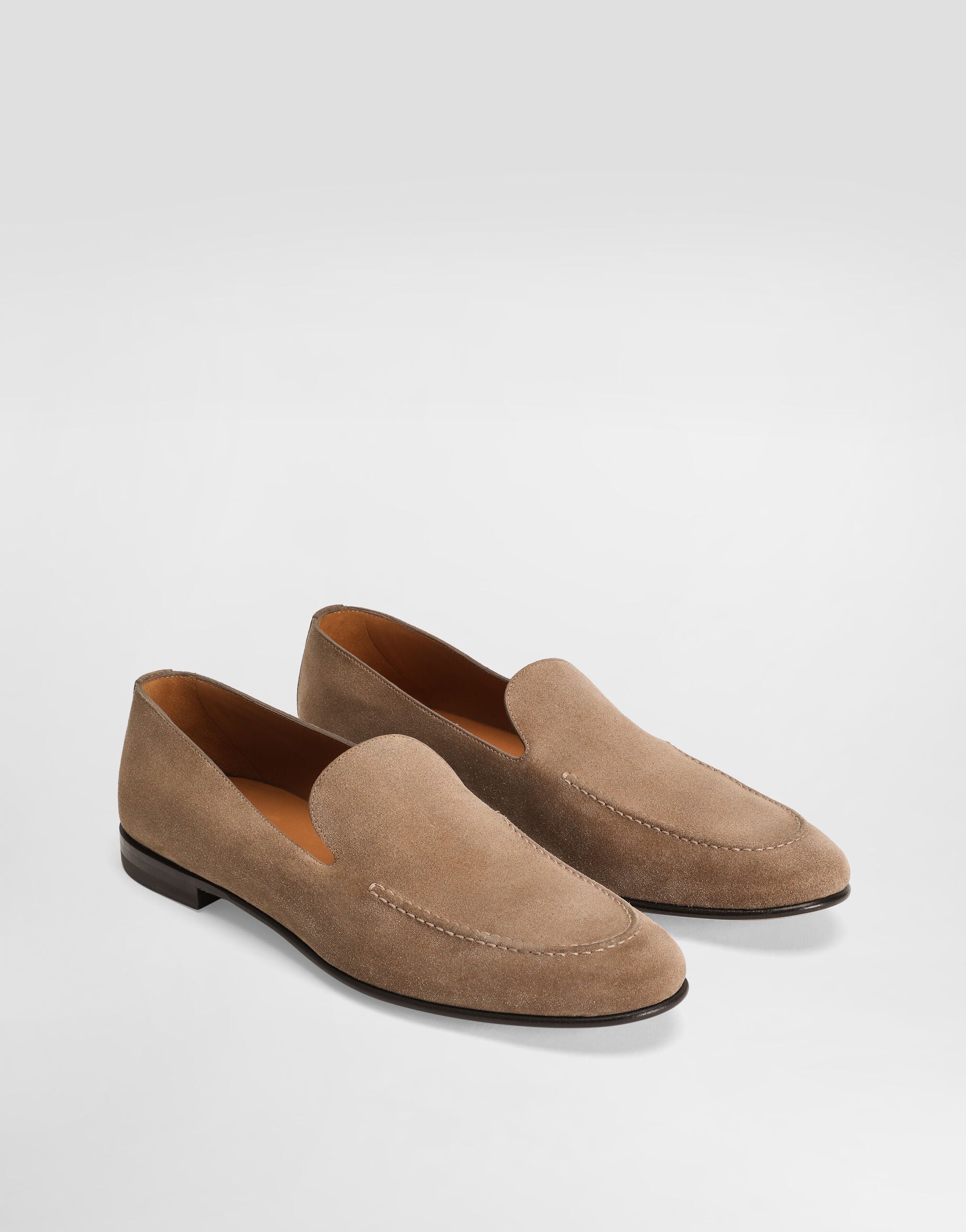 Dolce & Gabbana Split Calfskin Loafers in Brown