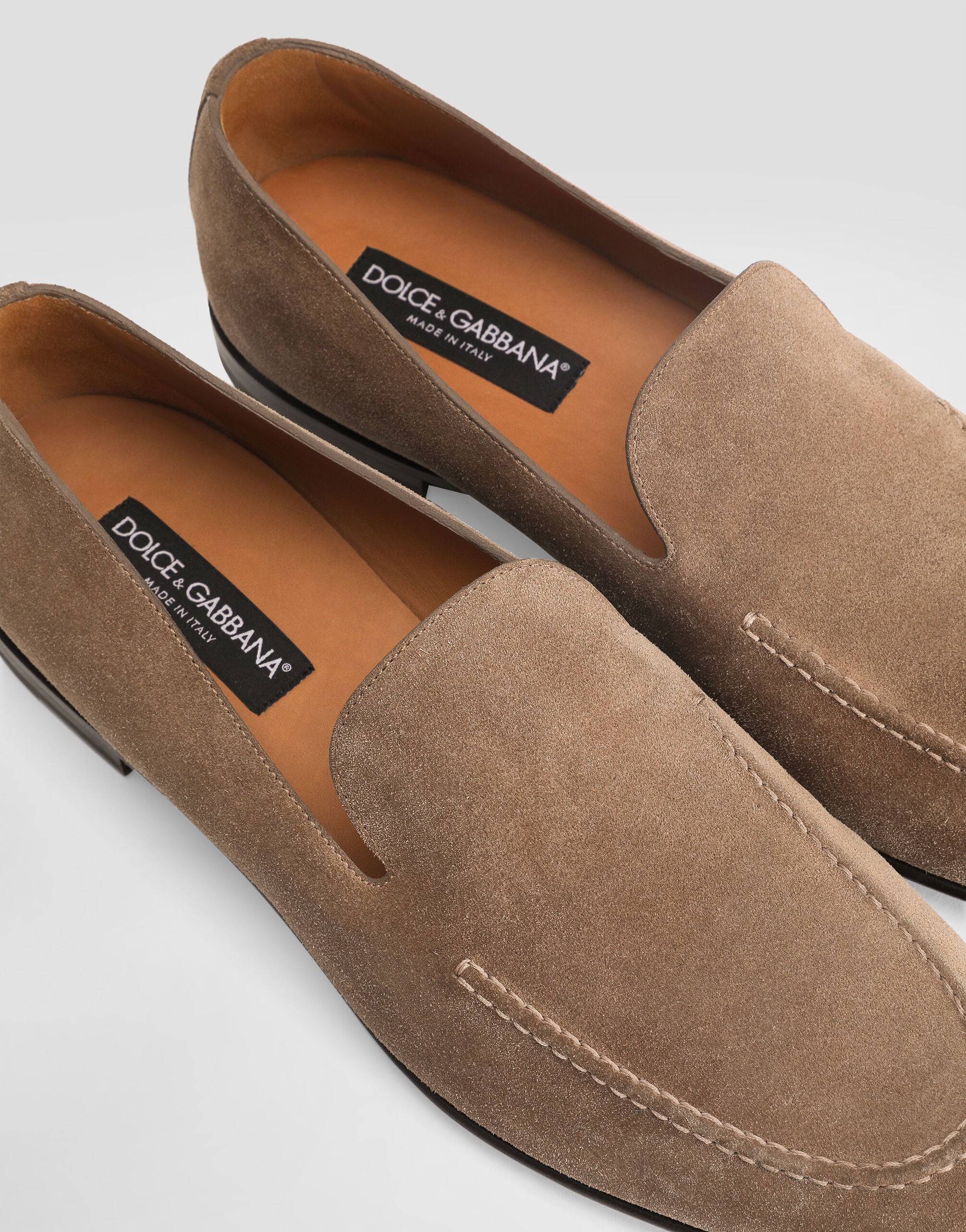 Dolce & Gabbana Split Calfskin Loafers in Brown