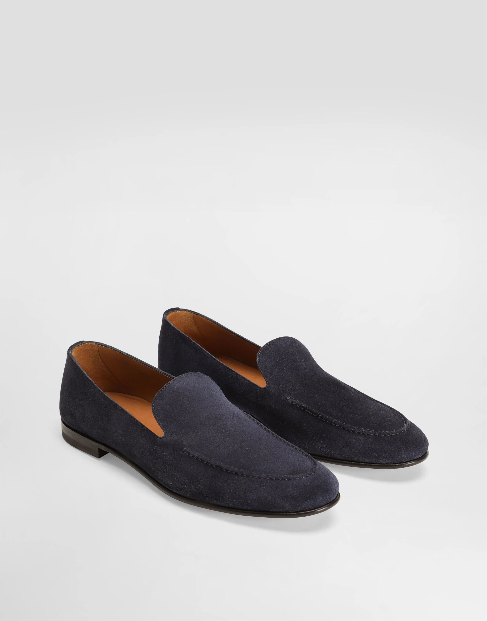 Split Calfskin Loafers in Blue