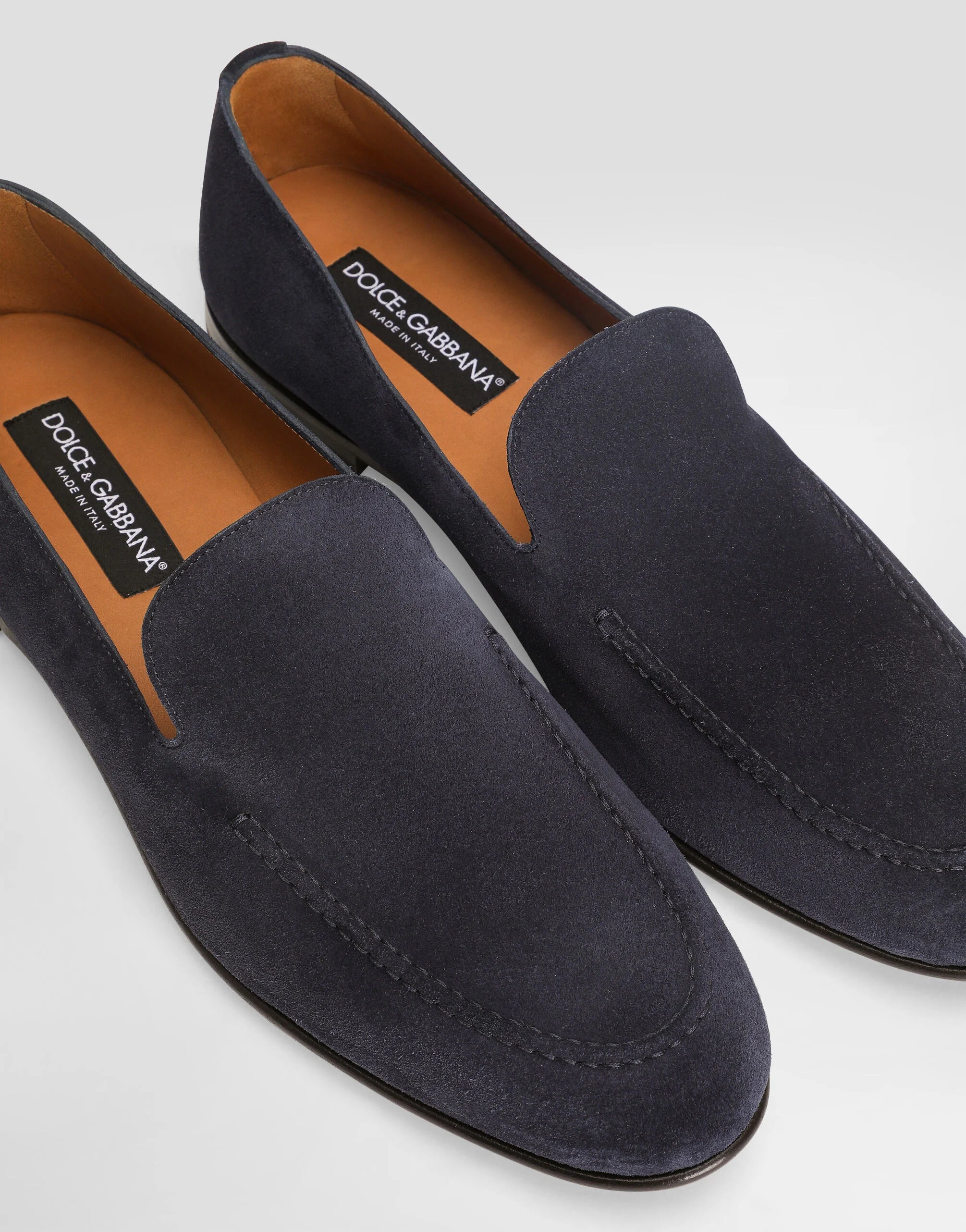 Split Calfskin Loafers in Blue