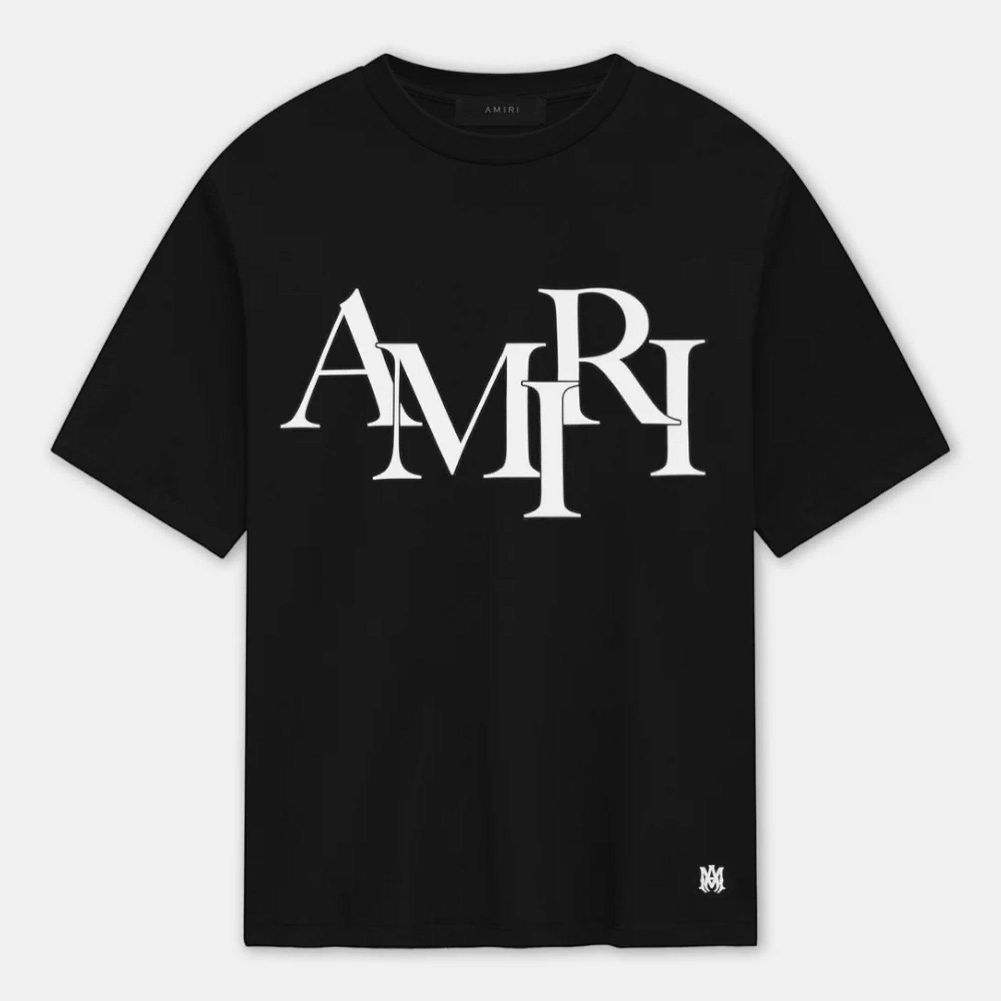 Staggered Logo T-Shirt Black
