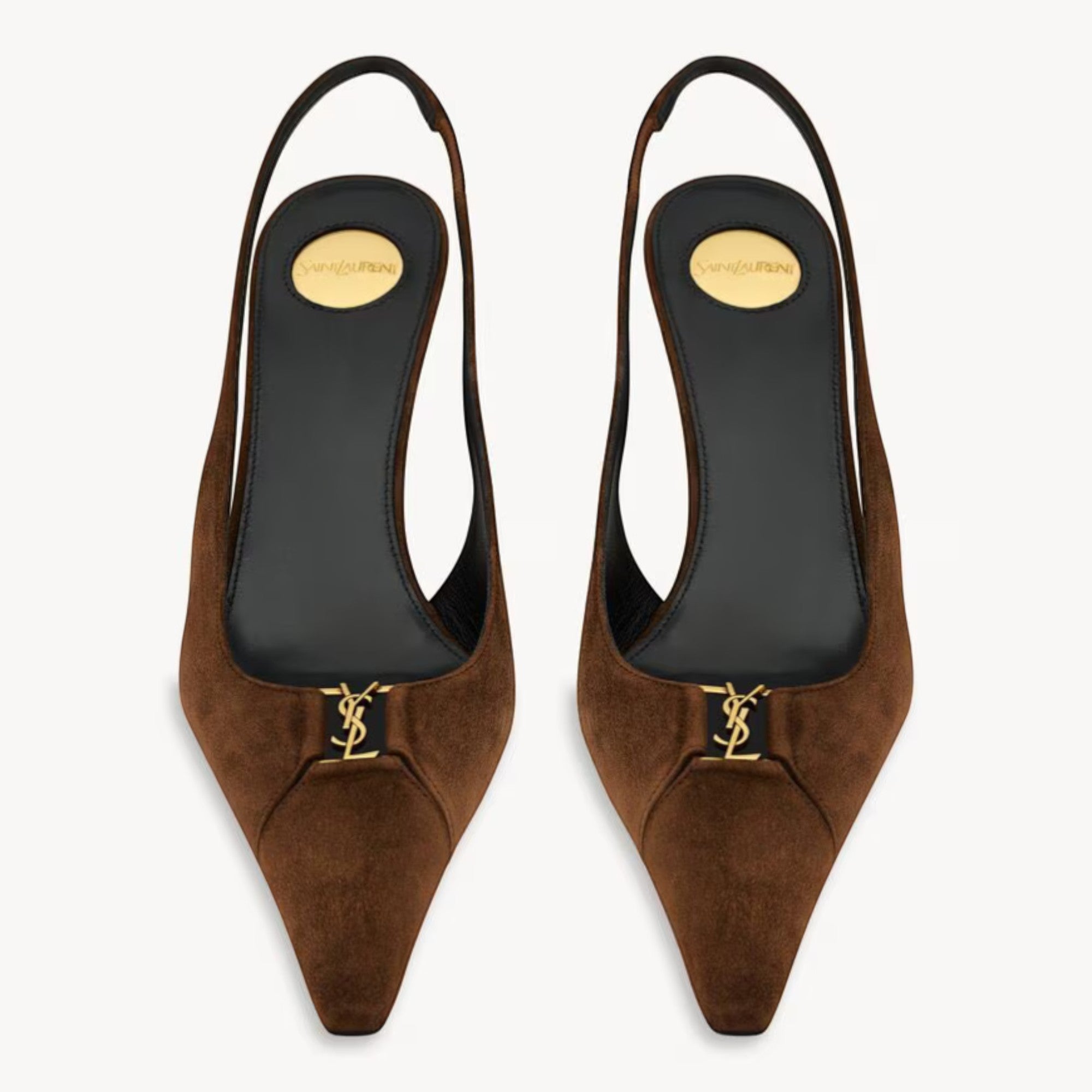 Babylone Breteuil Slingback Pumps Dark Havana