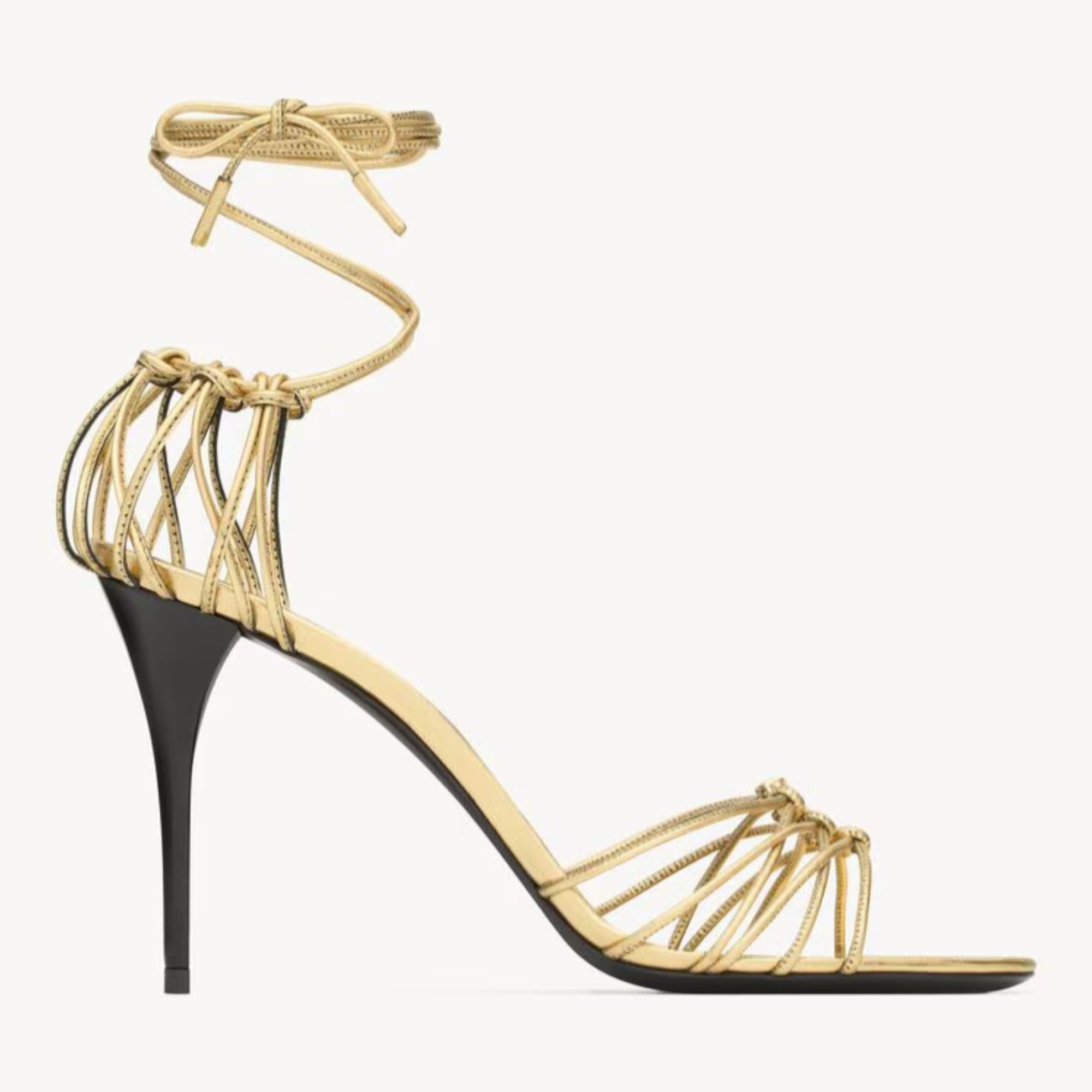 Babylone Lace-Up Sandals Gold