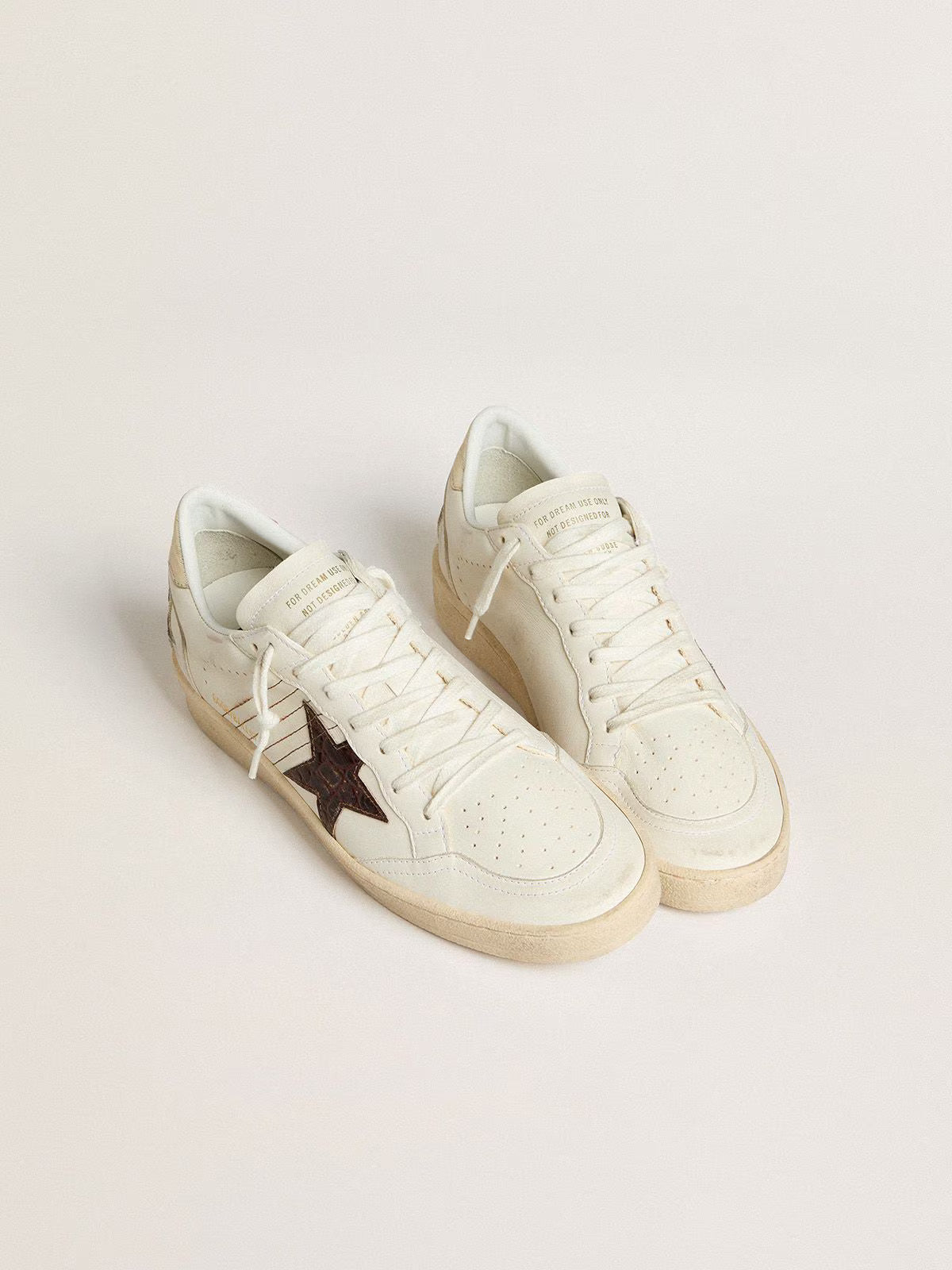 Ball Star Sneakers White / Burgundy / Gold