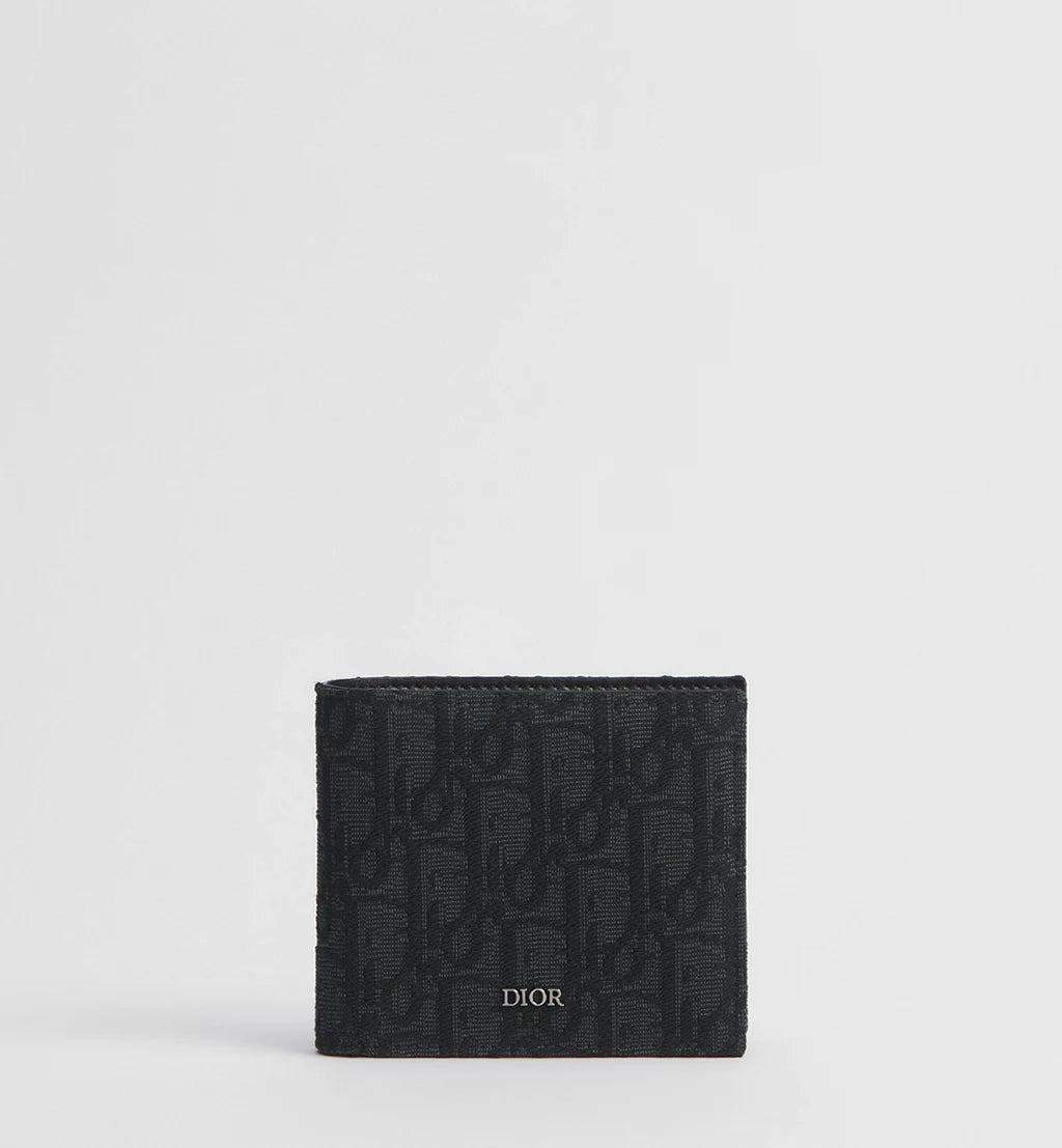 Dior Bifold Wallet in Black Oblique Jacquard