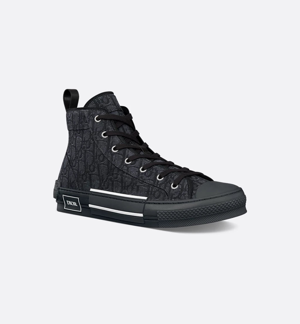 Dior B23 Black Oblique Jacquard Sneakers