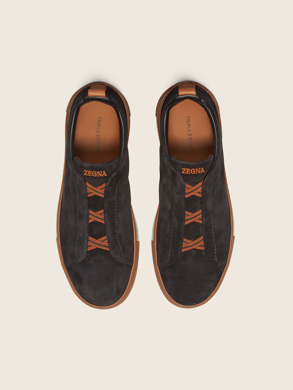 Zegna Black Suede Triple Stitch™ Sneakers