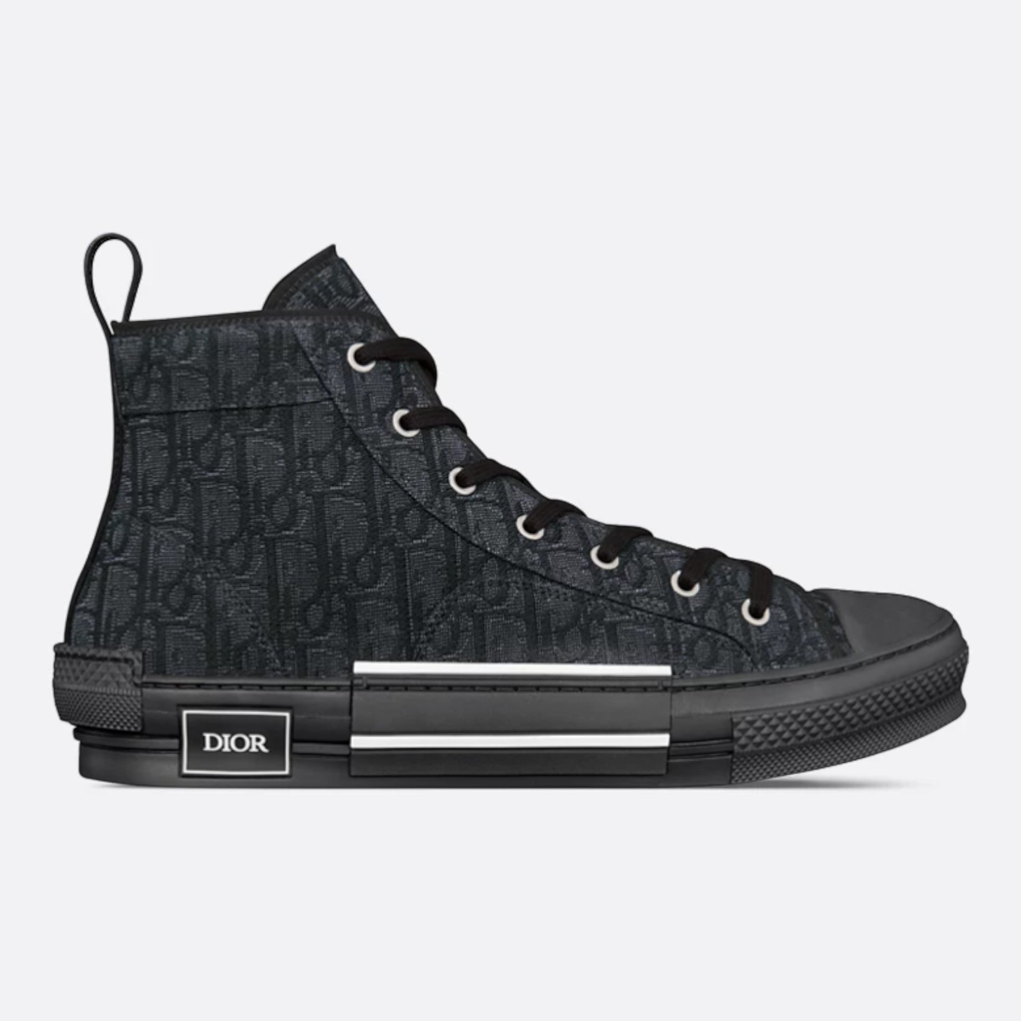 Dior B23 Black Oblique Jacquard Sneakers