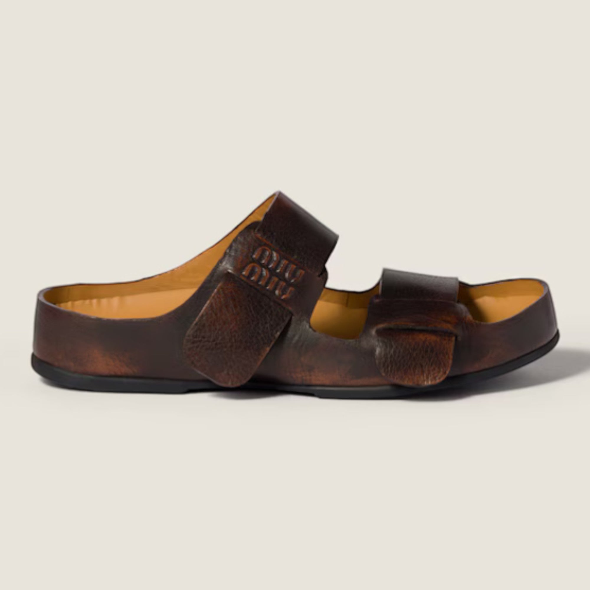 Bleached Leather Sandals Palisander