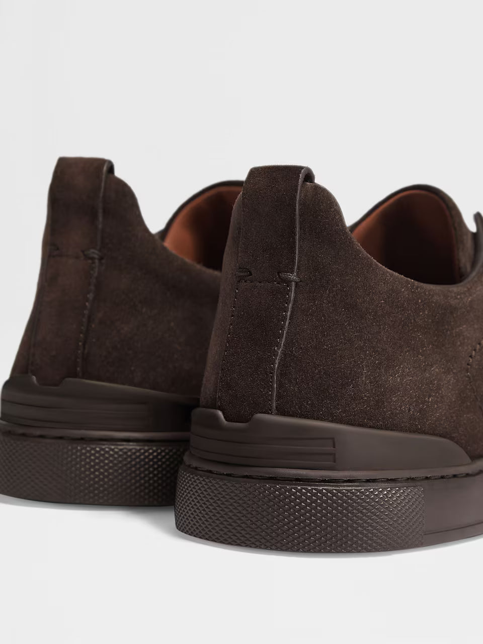 Zegna Brown Suede Triple Stitch™ Sneakers