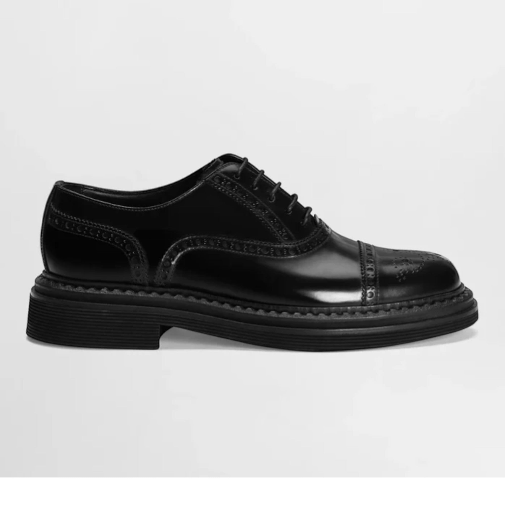 Brushed Calfskin Oxfords in Black