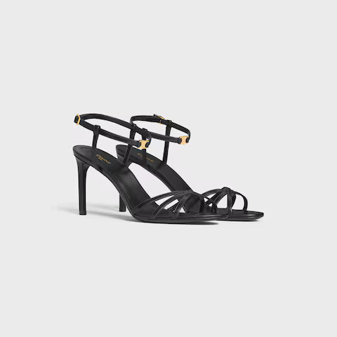 Soir Sandal Lambskin 85 mm Black
