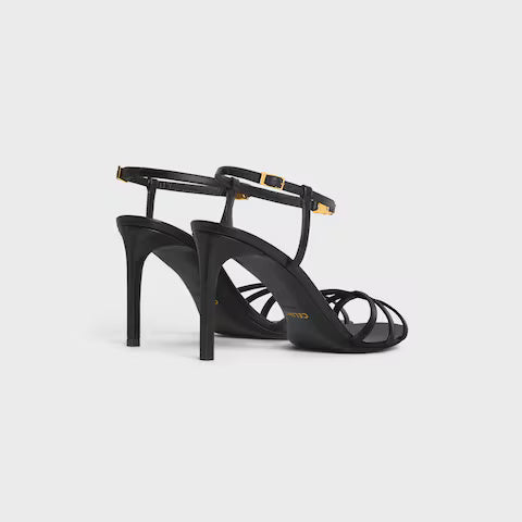 Soir Sandal Lambskin 85 mm Black