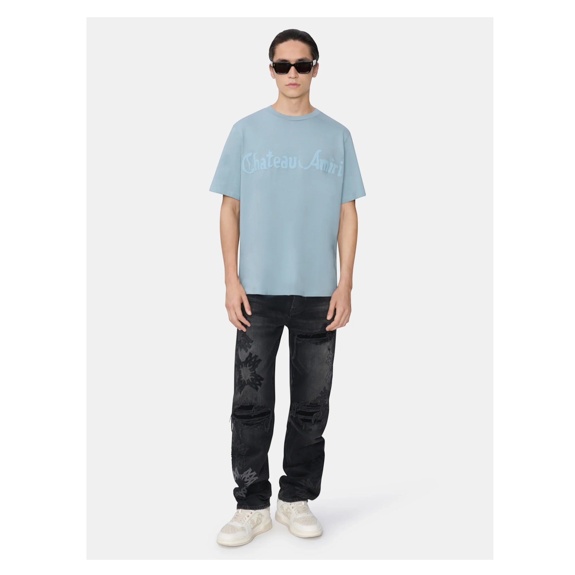Chateau Amiri Tonal T-Shirt Steel