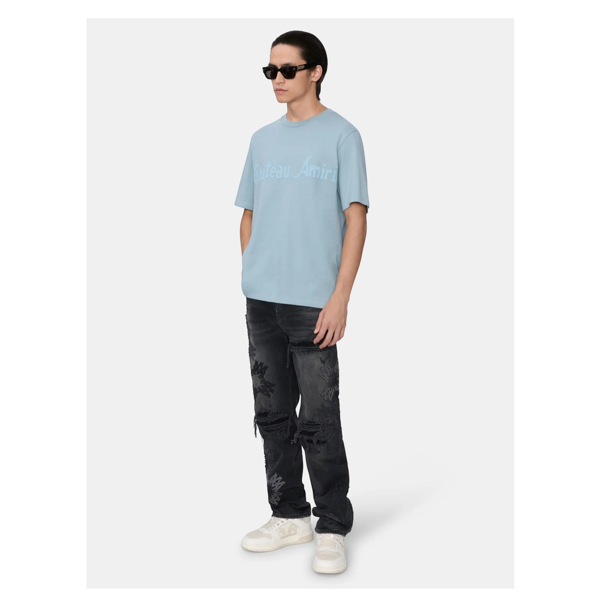 Chateau Amiri Tonal T-Shirt Steel
