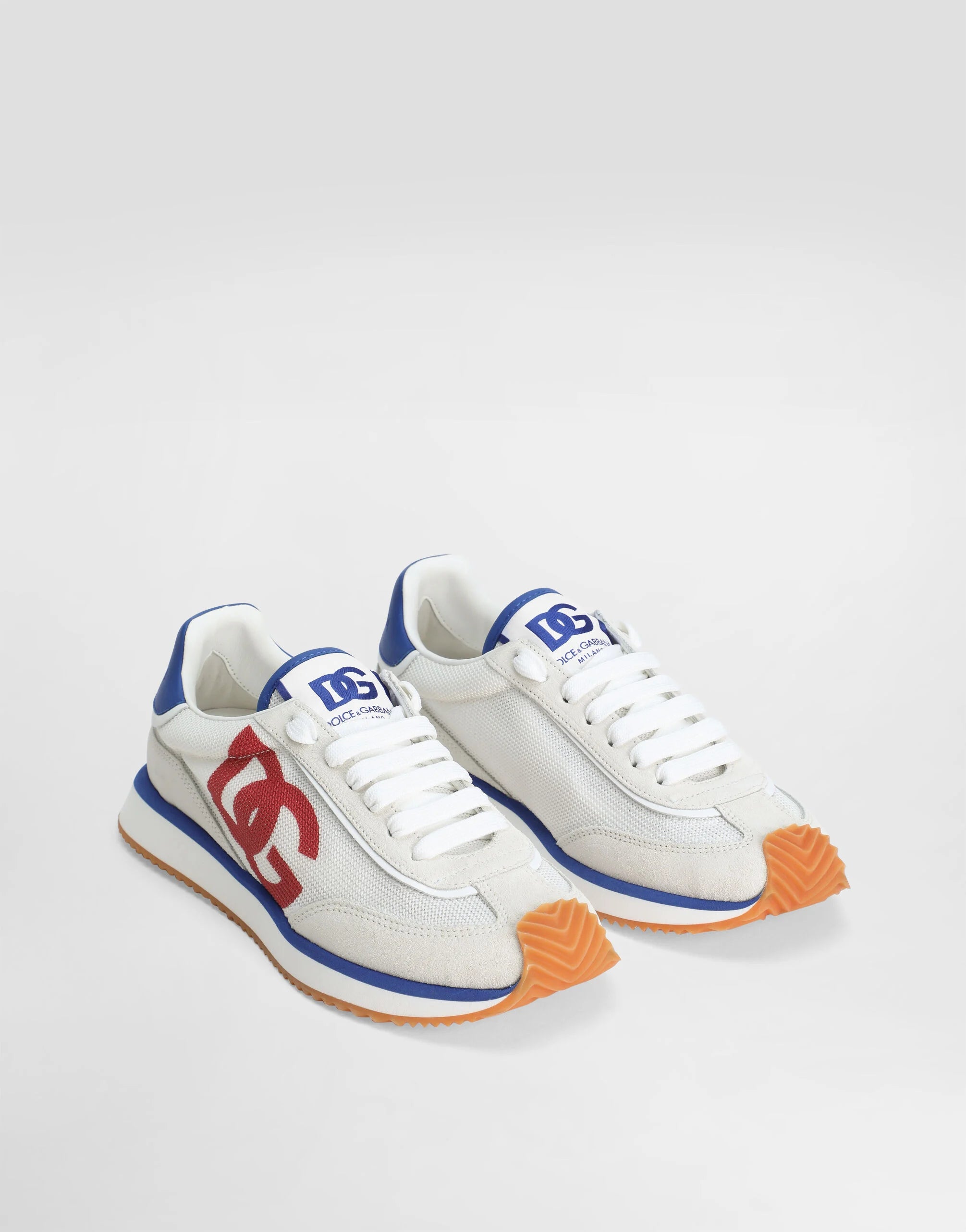 Cushion Mixed-Material Sneakers in Multicolor