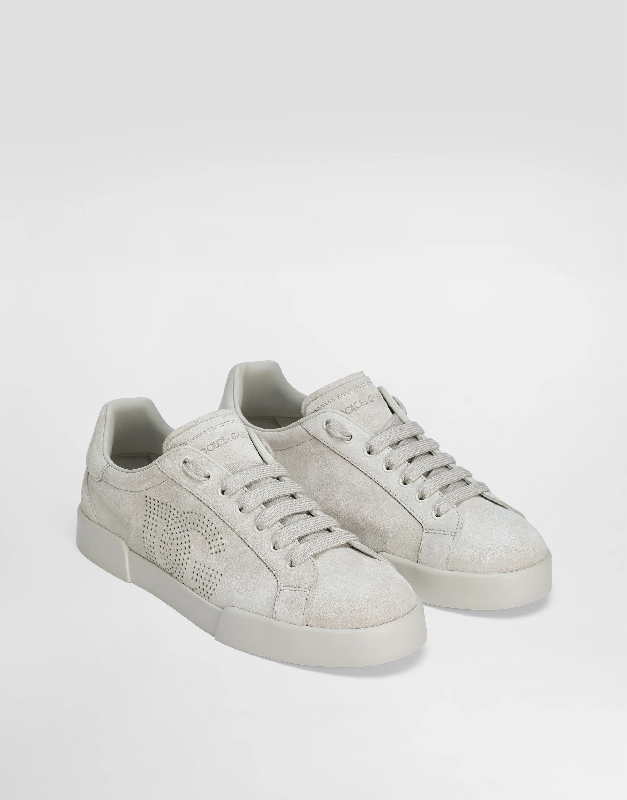 Calfskin Strobel Portofino Light Sneakers in Silver
