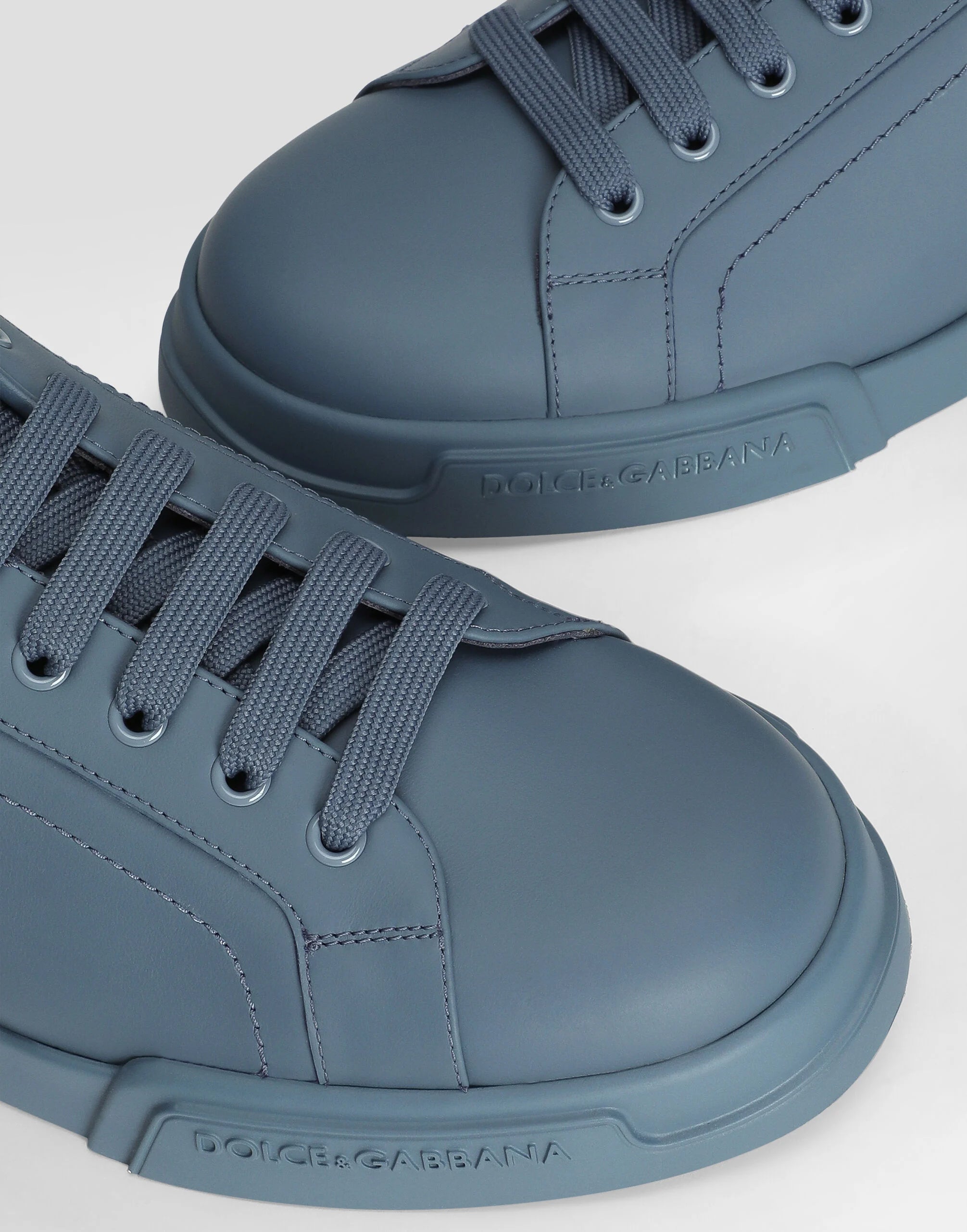 Portofino Light Strobel Calfskin Sneakers in Azure