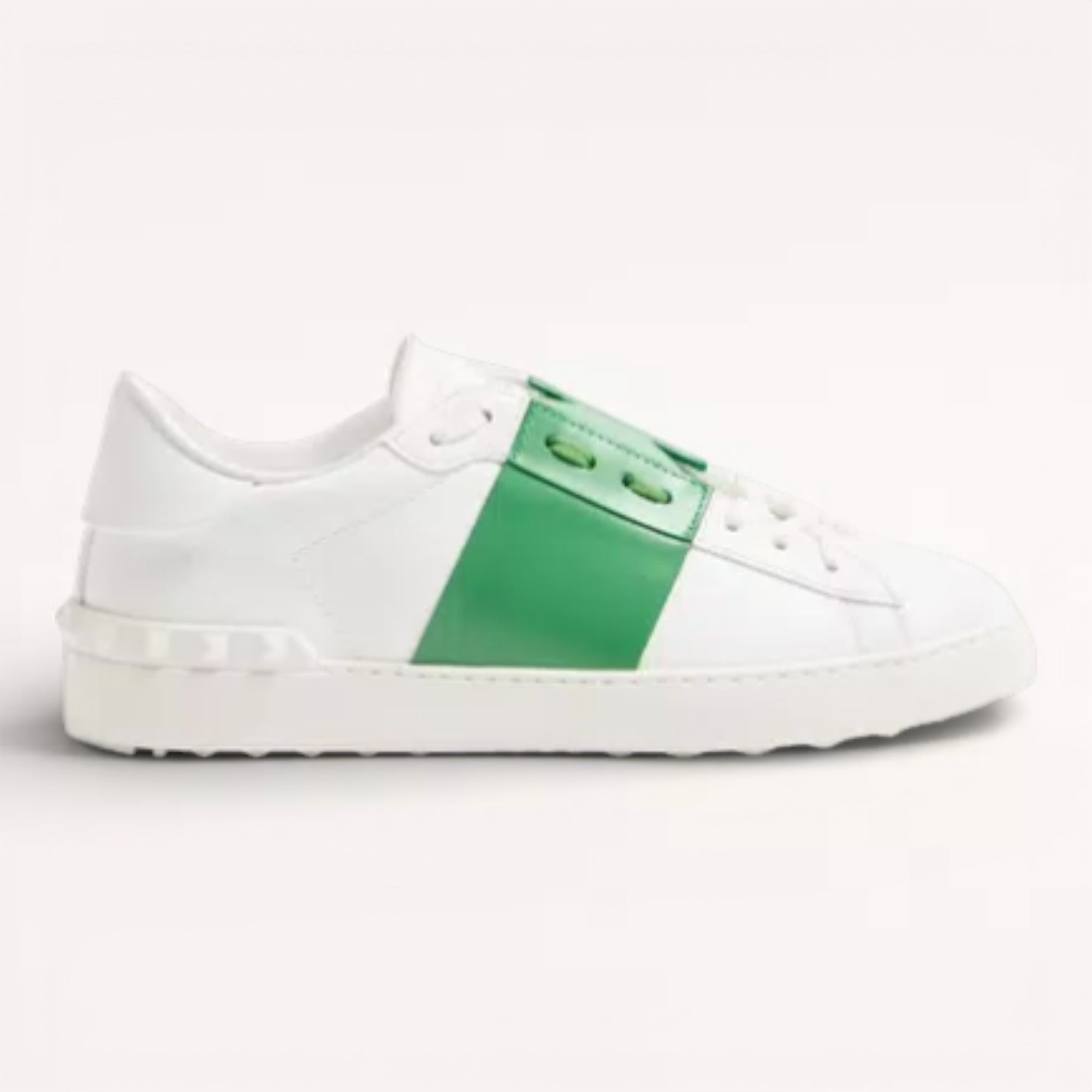 Valentino Calfskin-Open-Sneaker White/Green