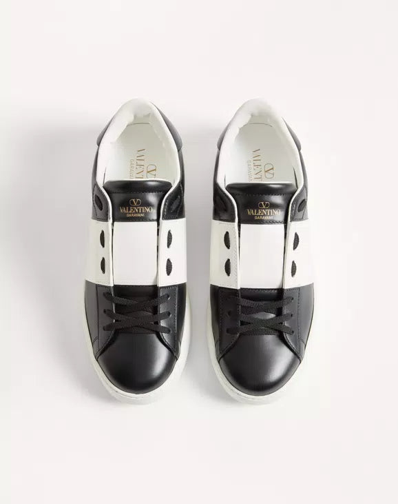 Valentino Calfskin-Open-Sneaker Black/White