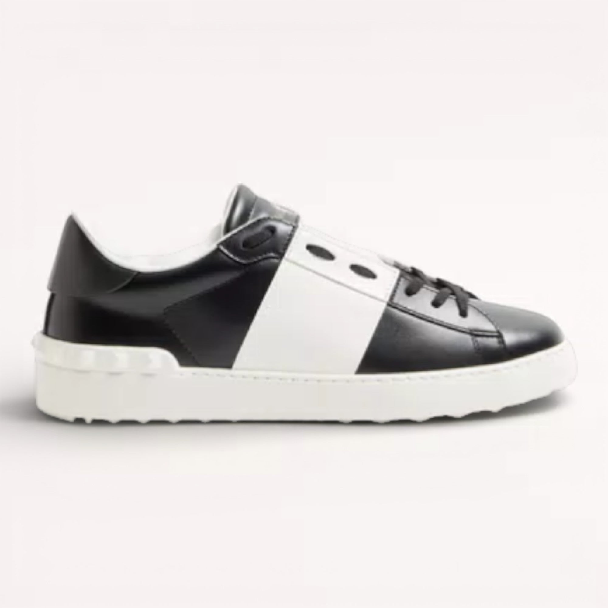 Valentino Calfskin-Open-Sneaker Black/White