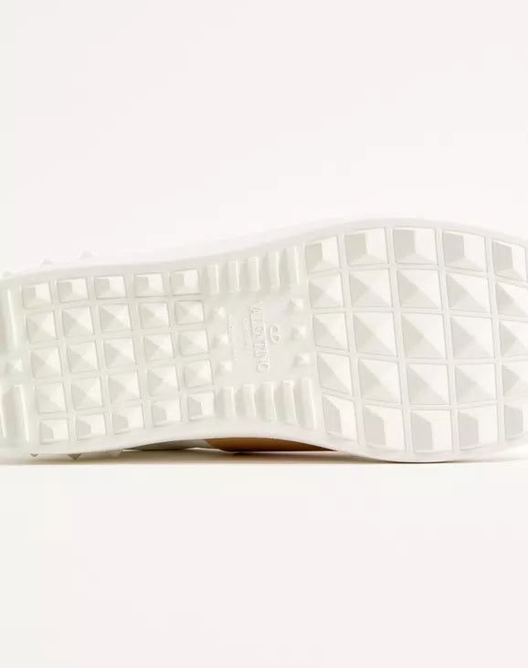 Valentino Calfskin-Open-Sneaker White Beige