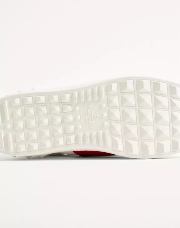Valentino Calfskin-Open-Sneaker White/Red