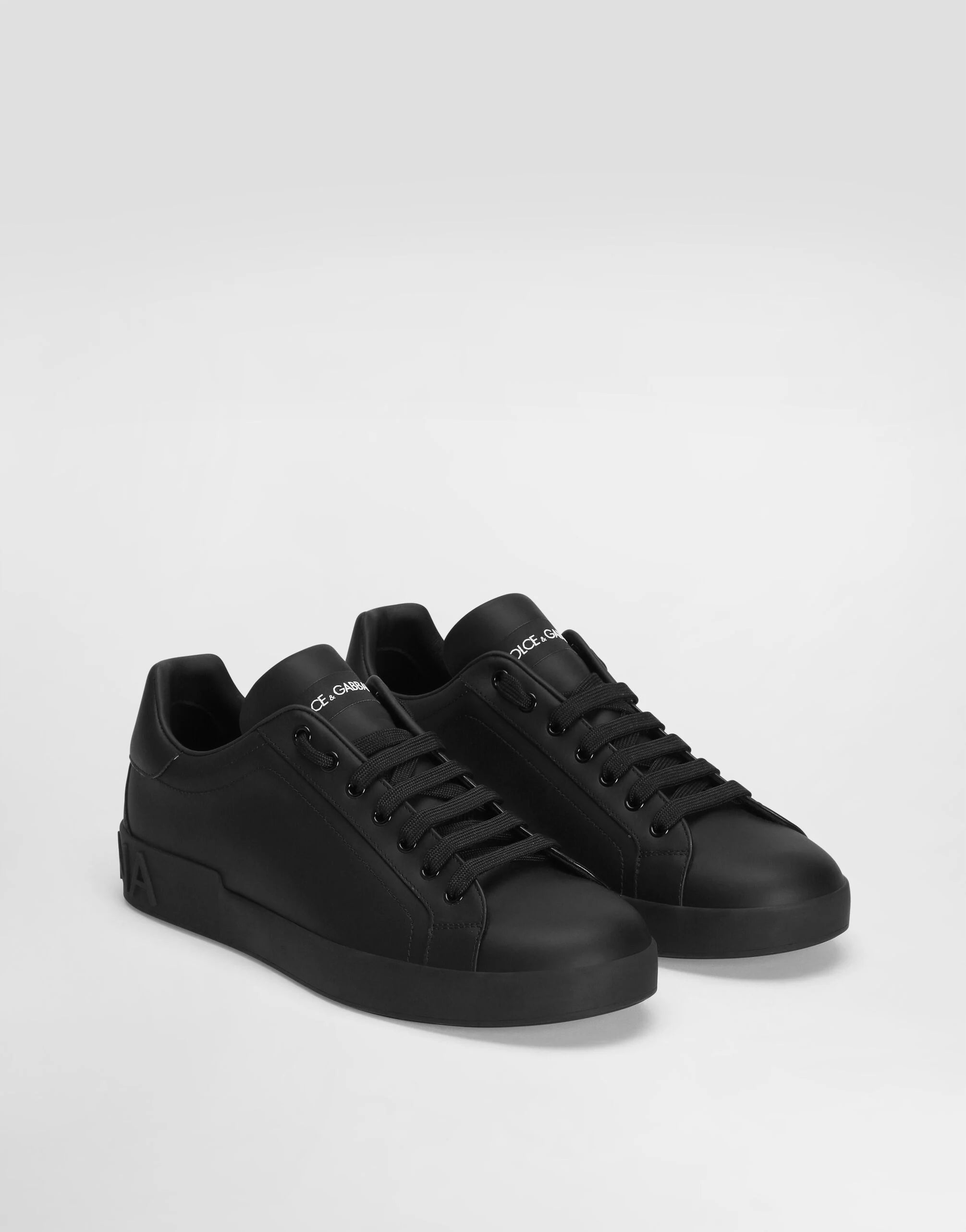 Portofino Calfskin Sneakers in Black