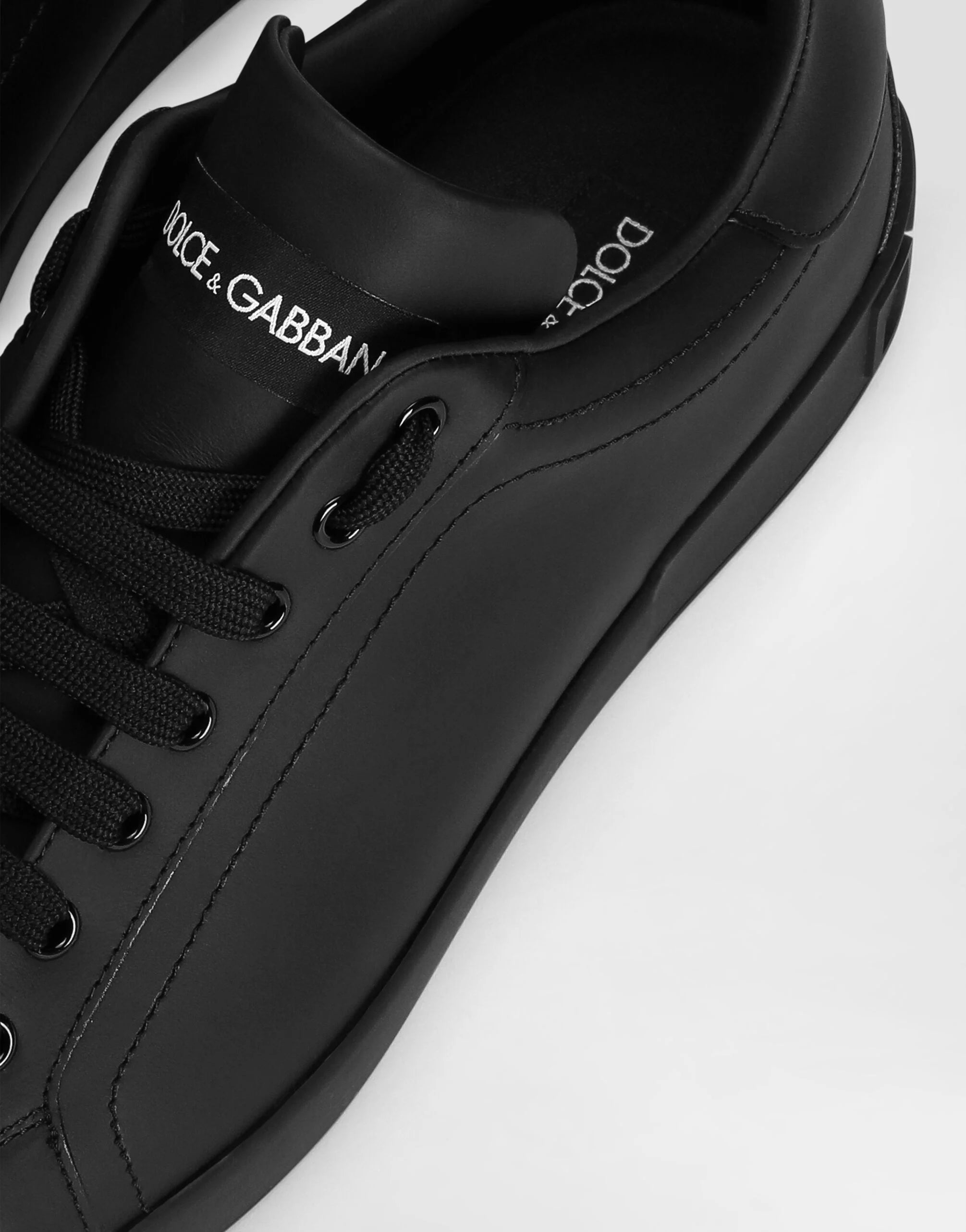 Portofino Calfskin Sneakers in Black
